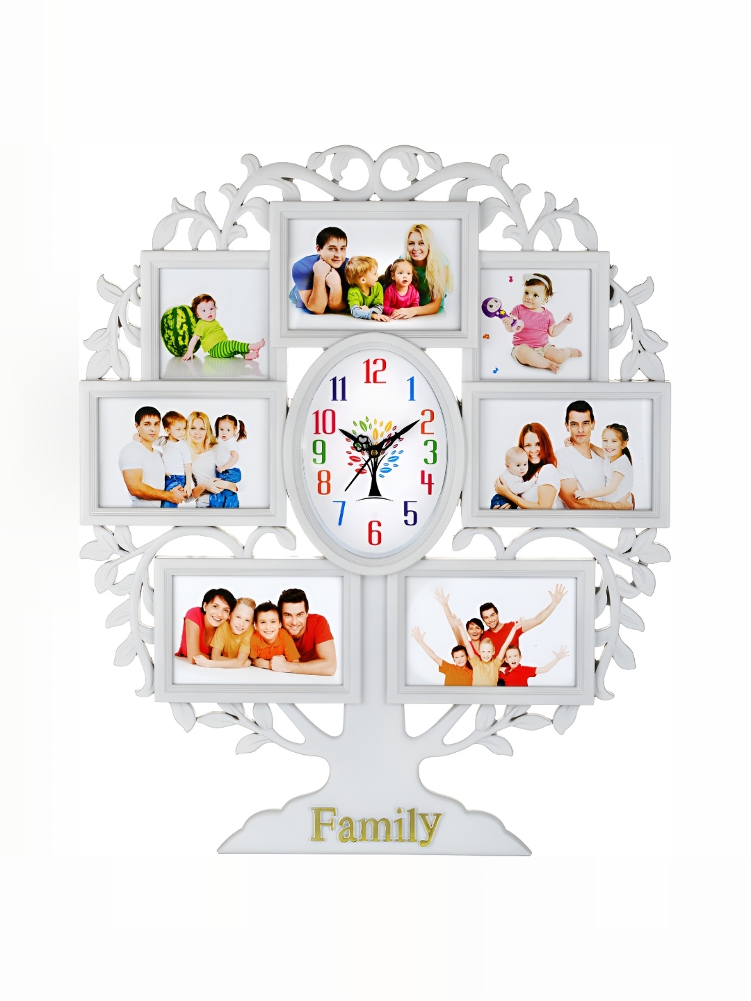 

Attractionz White & Black Oval Acrylic Contemporary Wall Clock