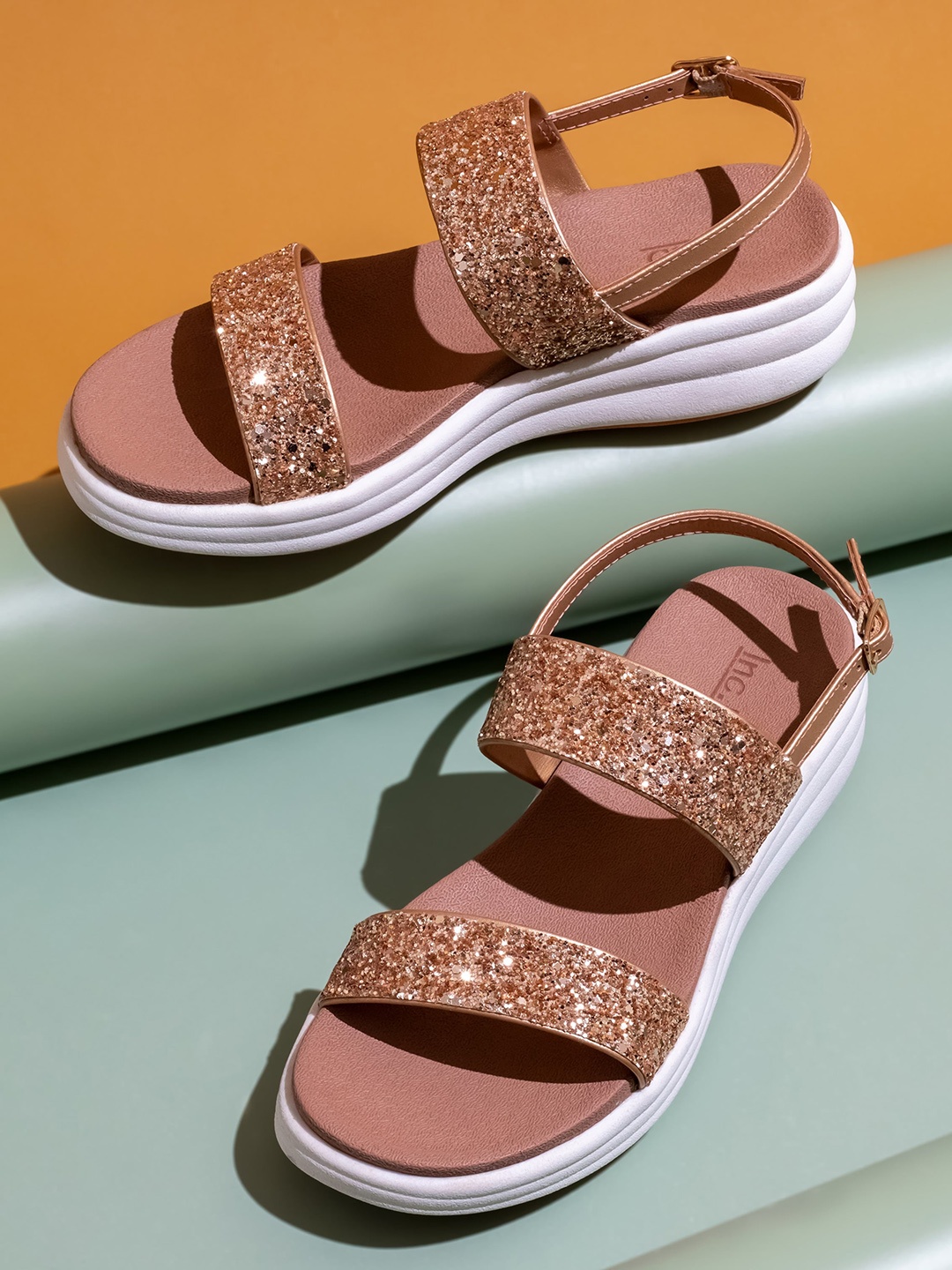 

Inc 5 Embellished Comfort Sandals, Gold