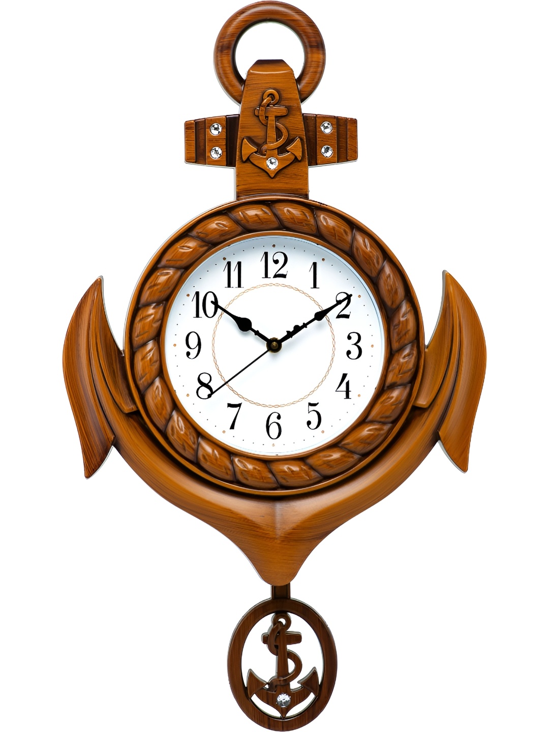 

Attractionz Beige & White Analogue Round Wall Clock