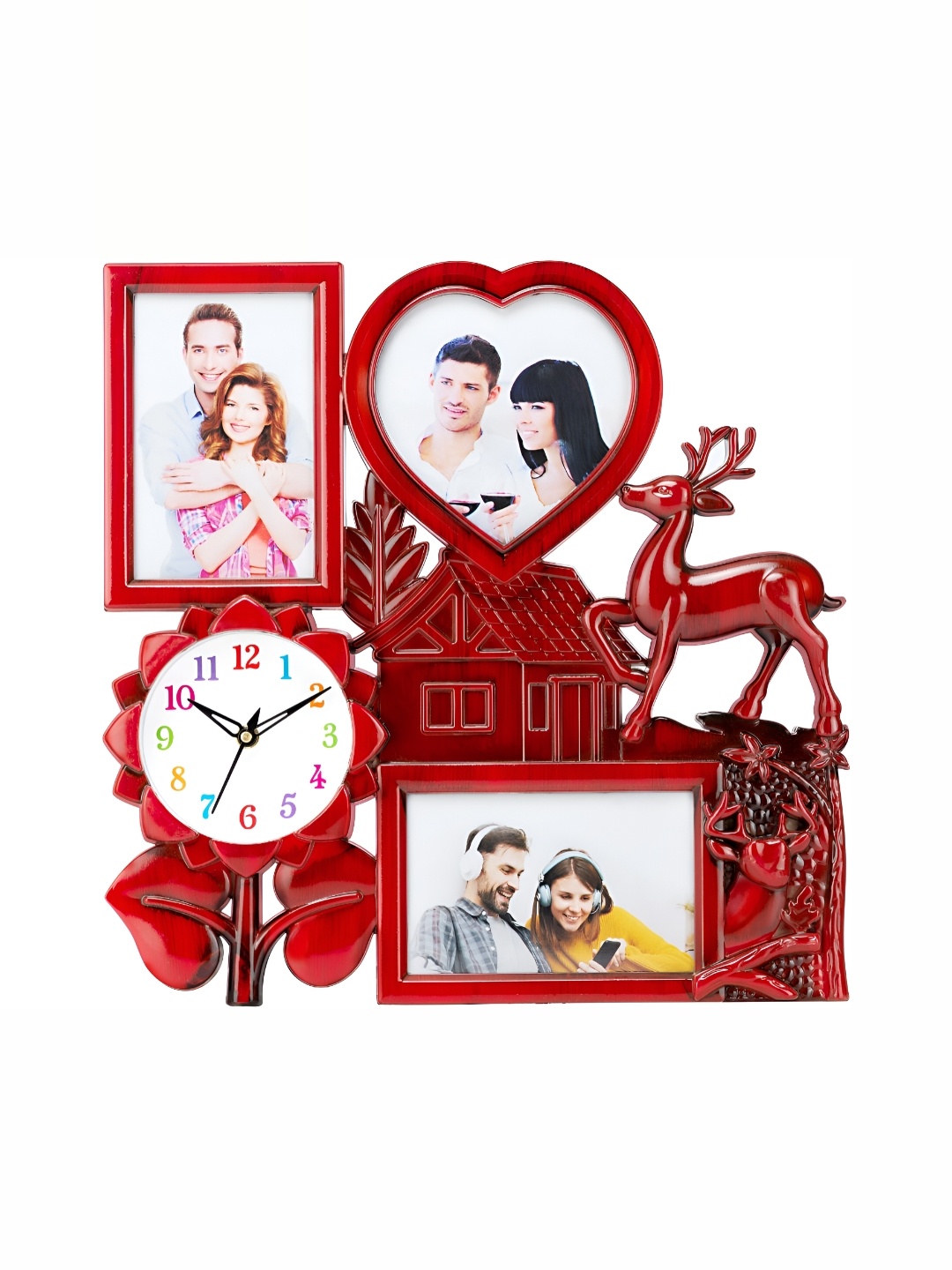 

Attractionz Red & White Round Shaped Contemporary Wall Clock