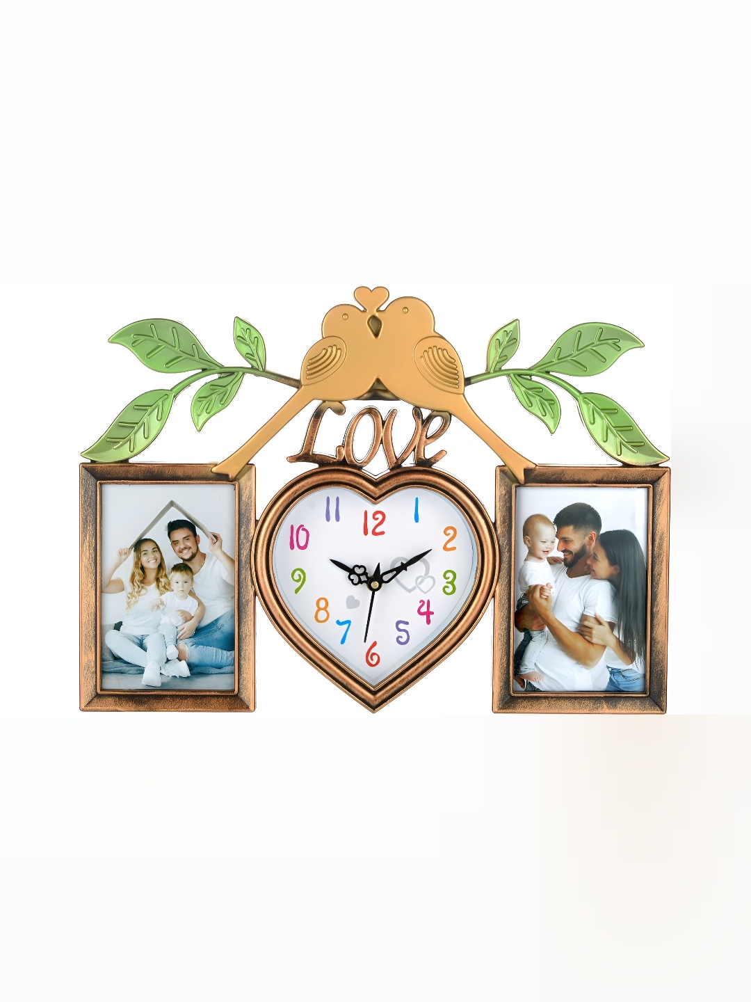 

Attractionz Gold Toned & White Printed Analogue Wall Clock