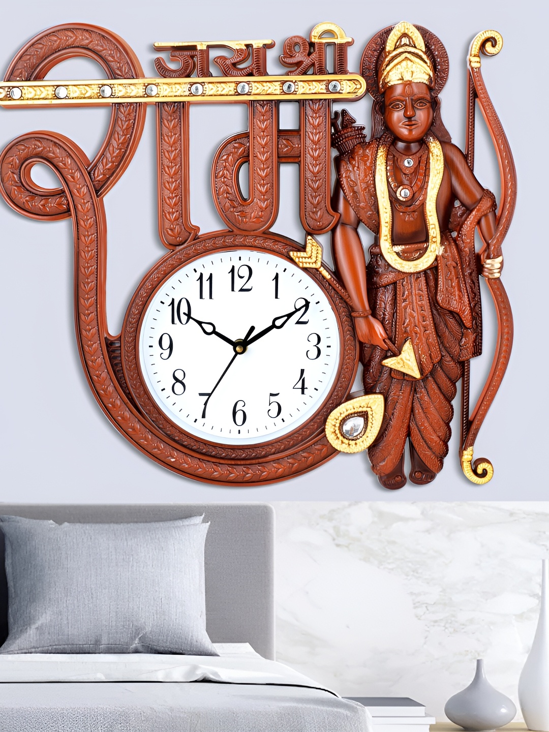 

Attractionz Red & Brown Analogue Wall Clock