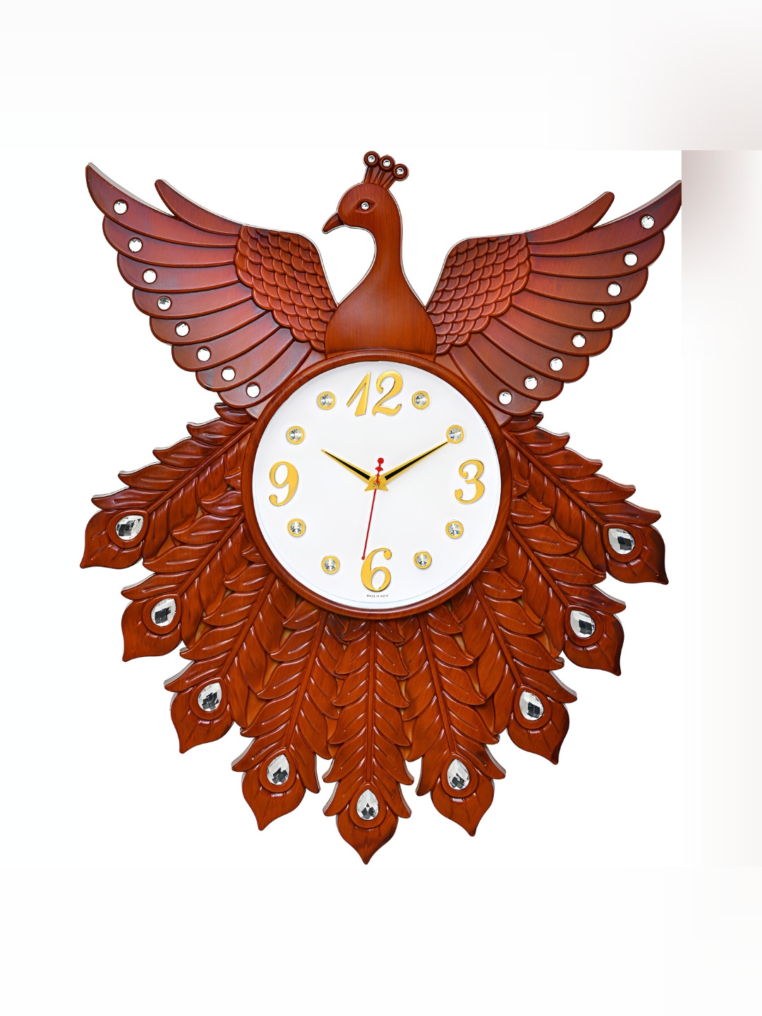 

Attractionz Red & White Textured Round Contemporary Wall Clock