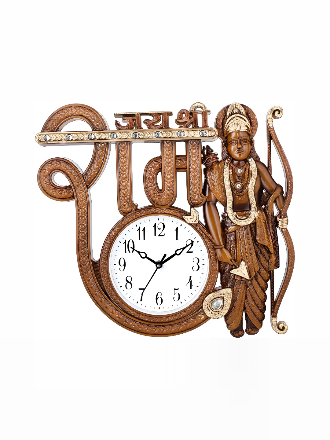 

Attractionz Brown & Brown Analogue Wall Clock