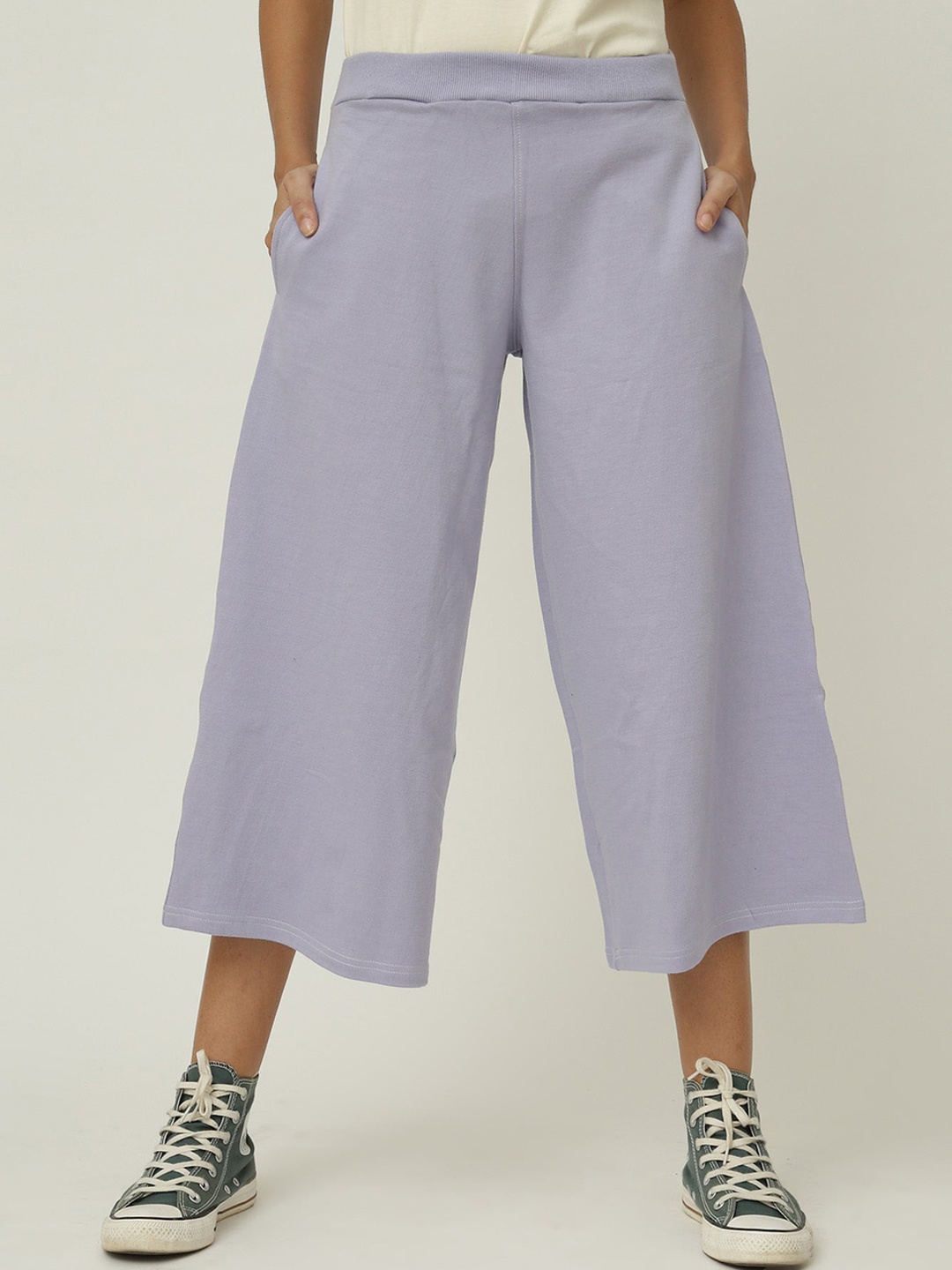 

Saltpetre Women High-Rise Cotton Lounge Pants, Lavender