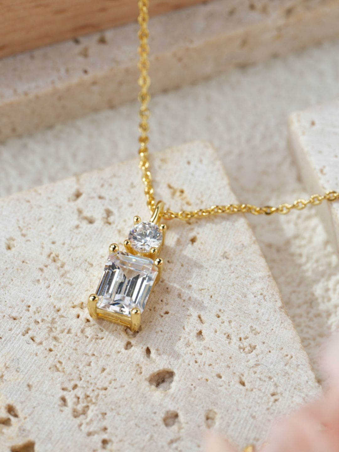 

MISS JO 92.5 Gold-Plated Stone Studded Pendant