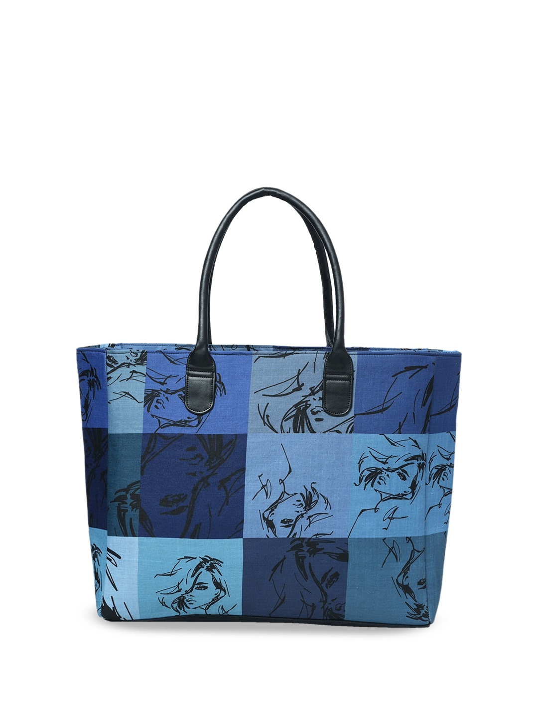 

MARKQUES Graphic Printed Structured Shoulder Bag Up to 16 inch, Blue
