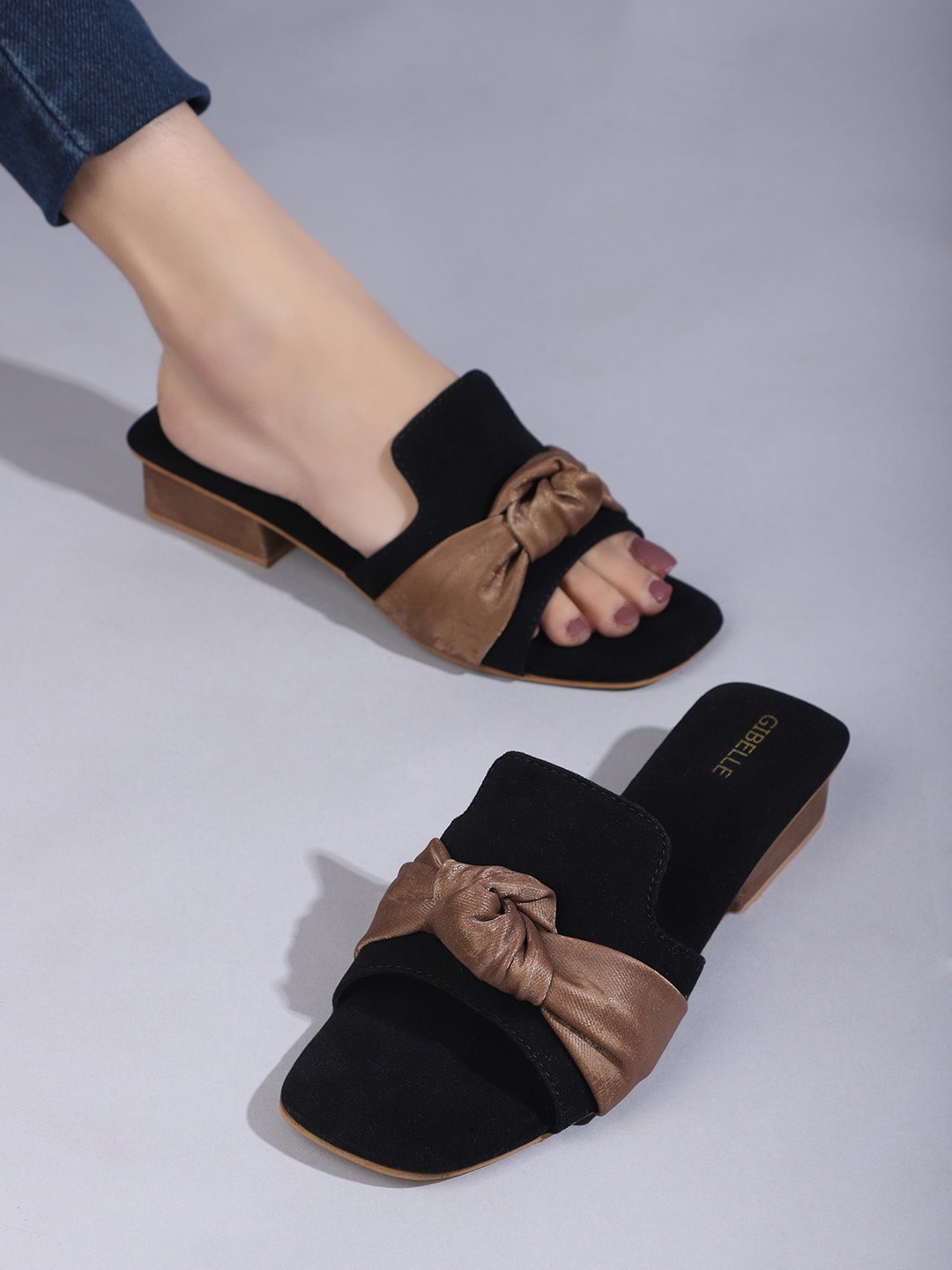 

Gibelle Open Toe Block Heels, Tan