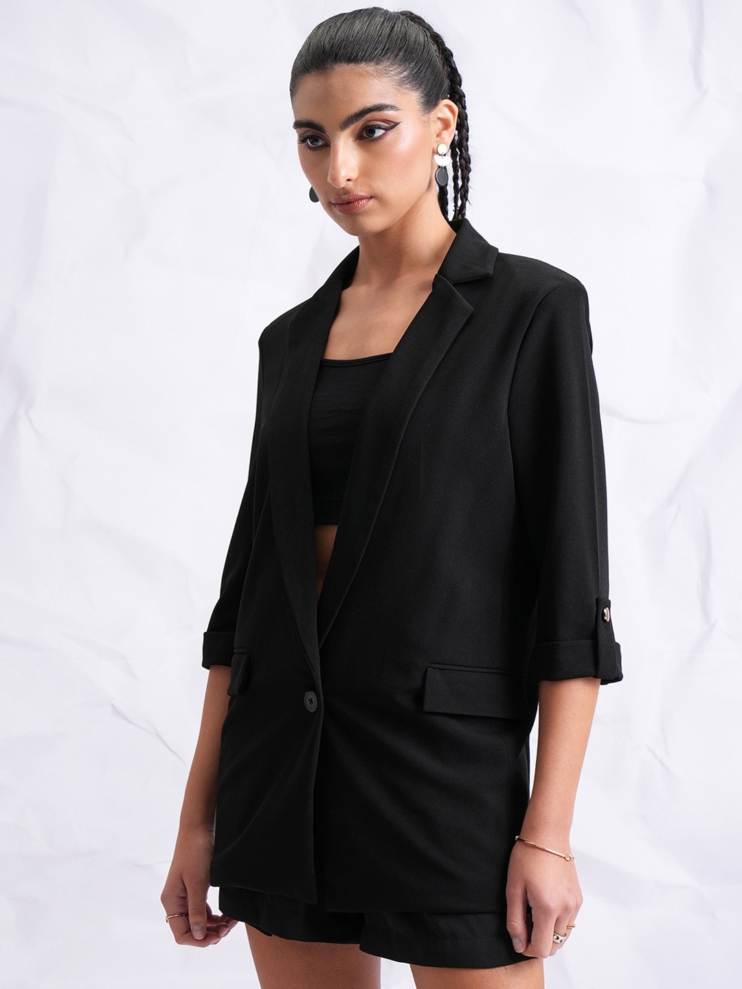 

Tokyo Talkies Single-Breasted Blazers, Black