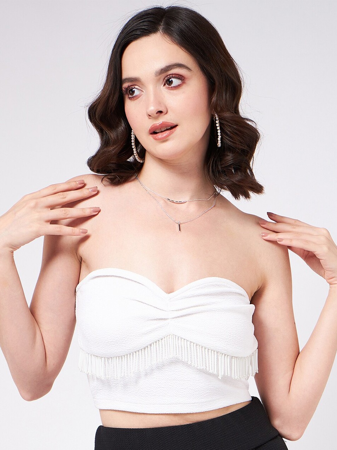 

Zima Leto Off Shoulder Tube Top, White