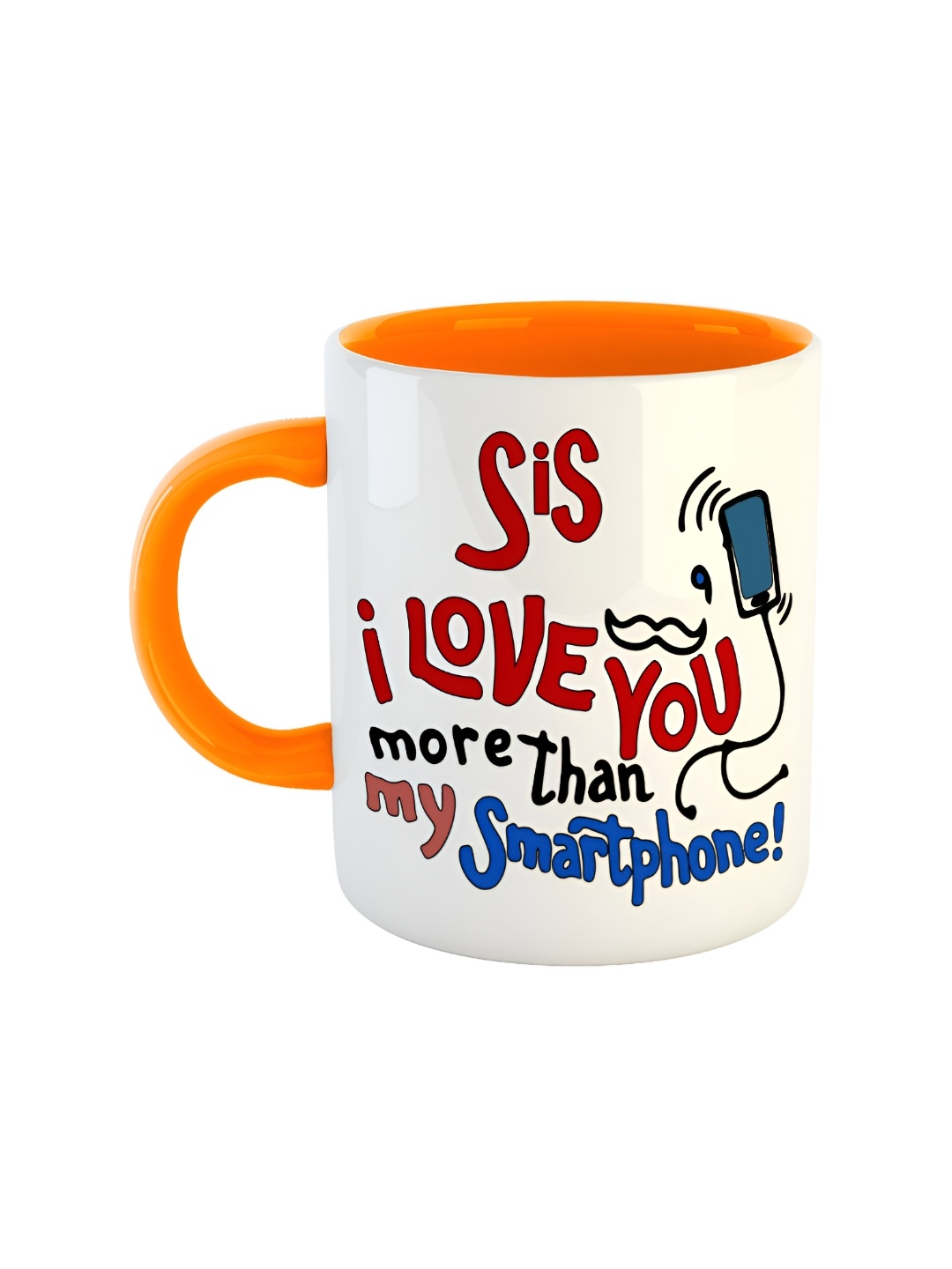 

ARTBUG Orange Printed Ceramic Glossy Mug 350 ml