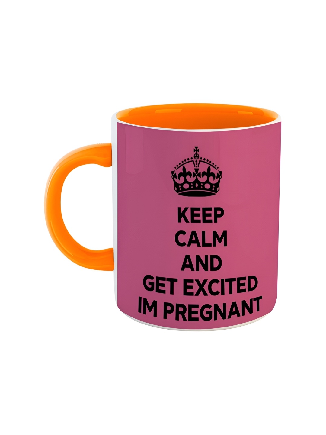 ARTBUG Orange Printed Ceramic Glossy Mug 350 ml