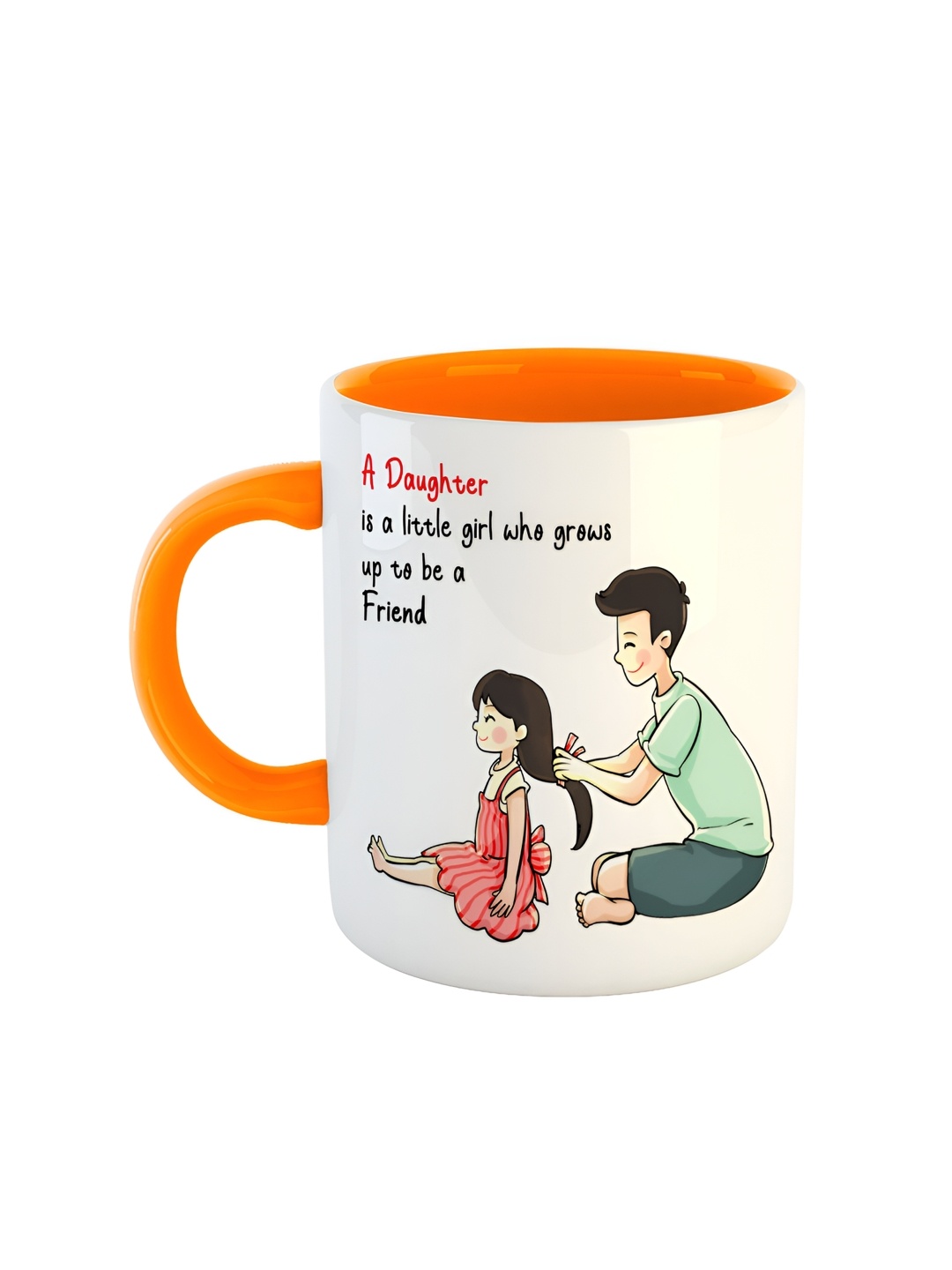 

ARTBUG Orange Printed Ceramic Glossy Mug 350 ml