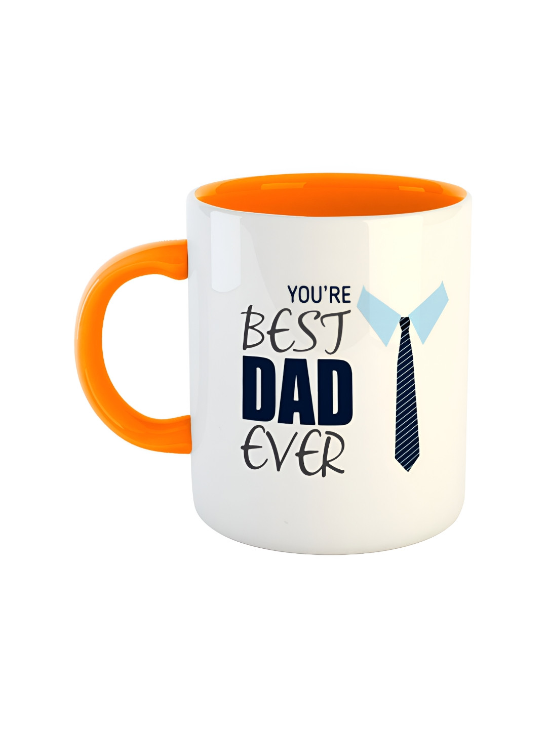 

ARTBUG Orange Printed Ceramic Glossy Core Set of Cups and Mugs