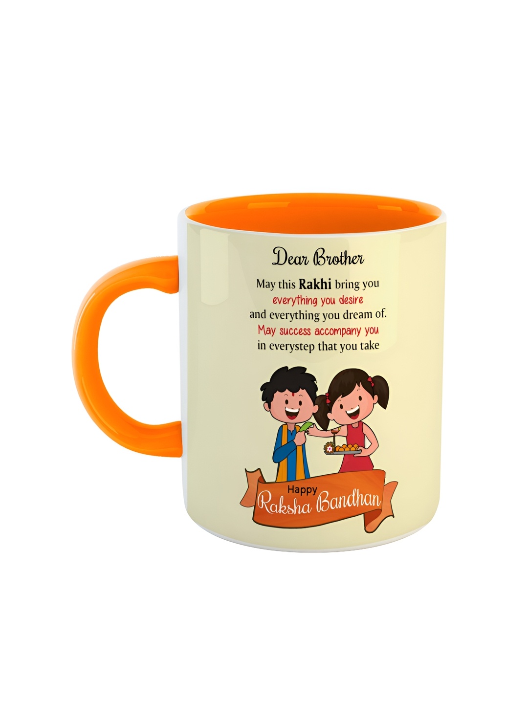 

ARTBUG Orange Printed Ceramic Glossy Mug 330 ml