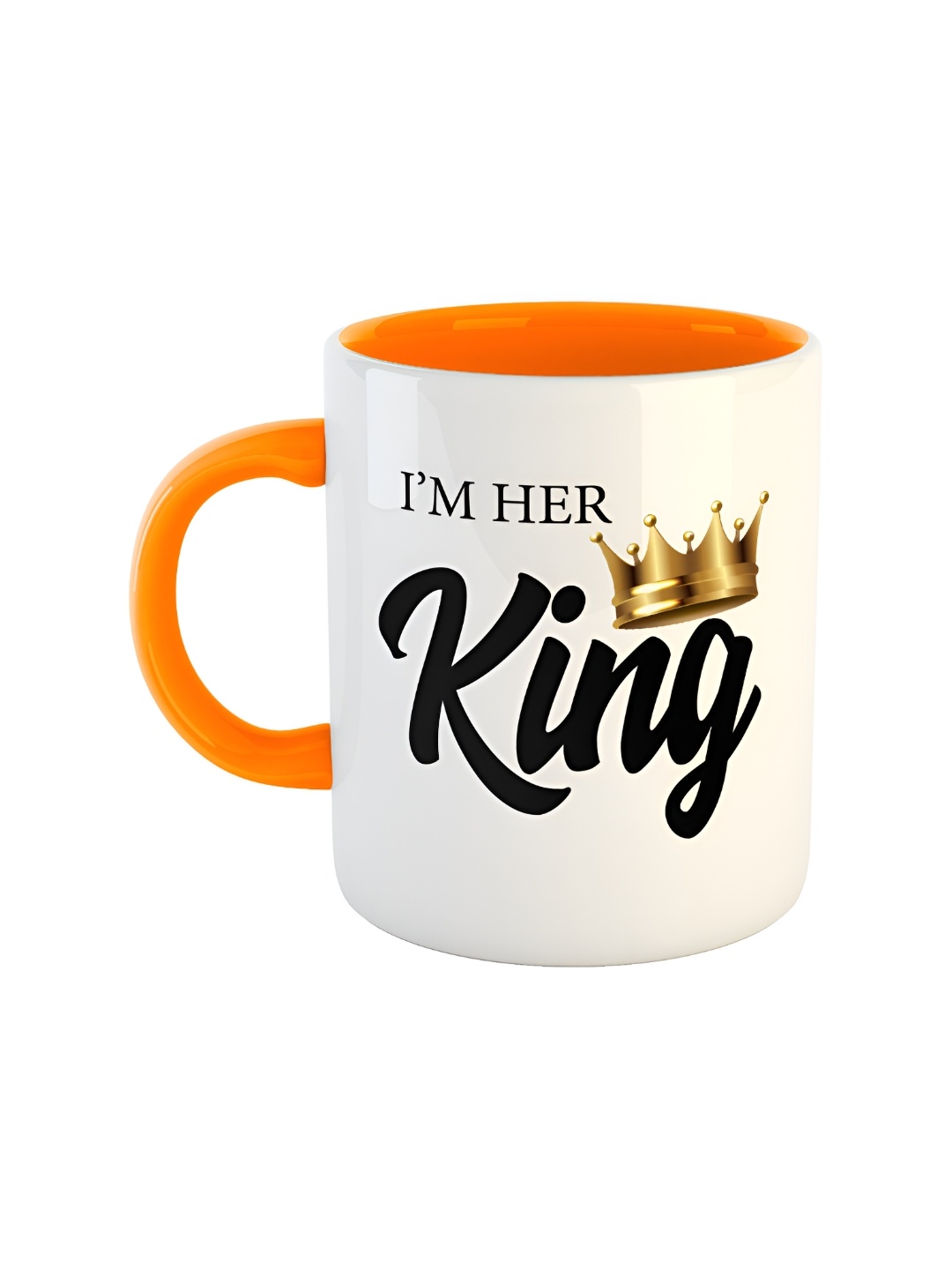 

ARTBUG Orange & White Printed Ceramic Glossy Mug 330 ml