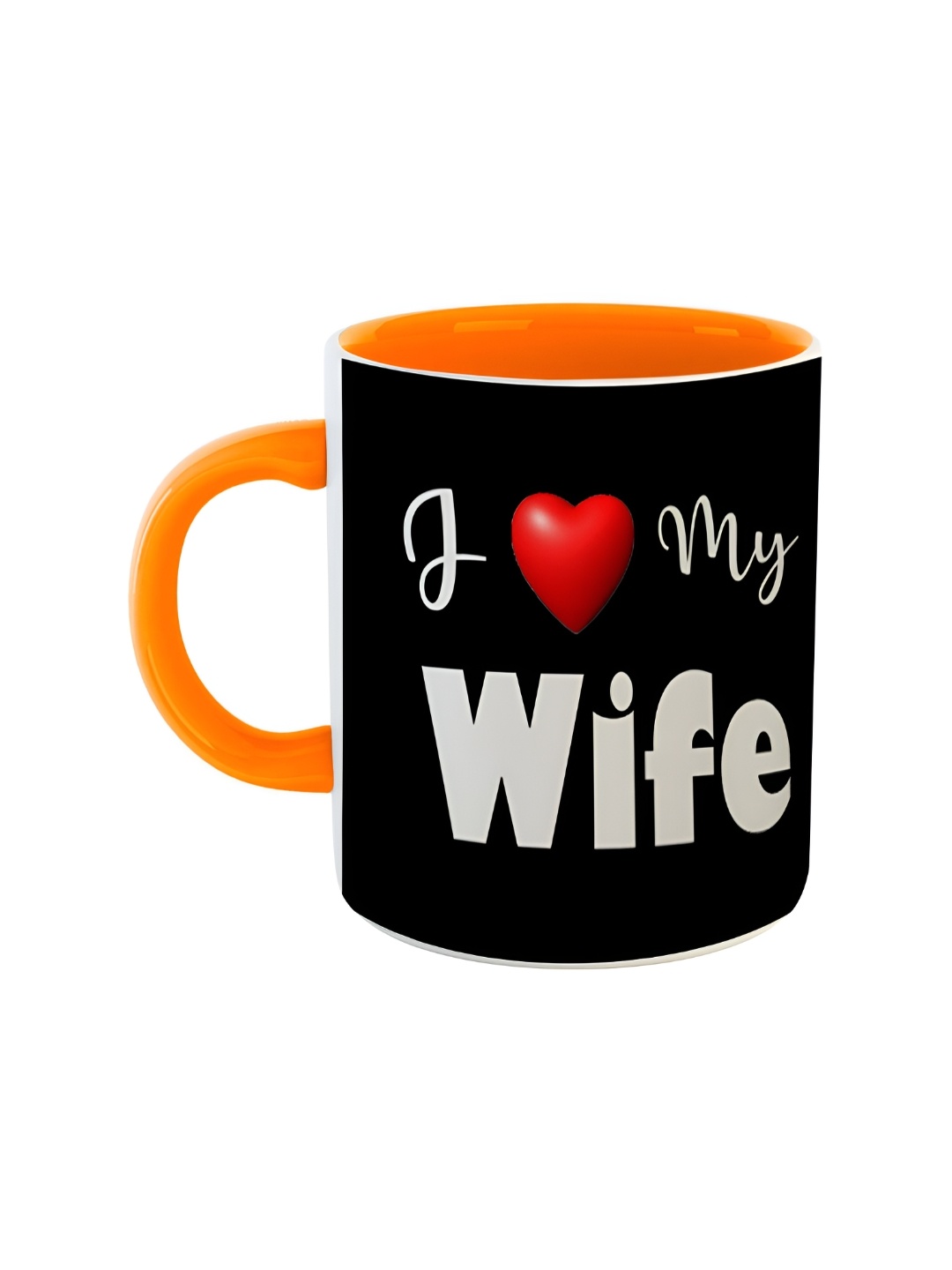 

ARTBUG Orange & Black Printed Ceramic Glossy Mug 330 ml