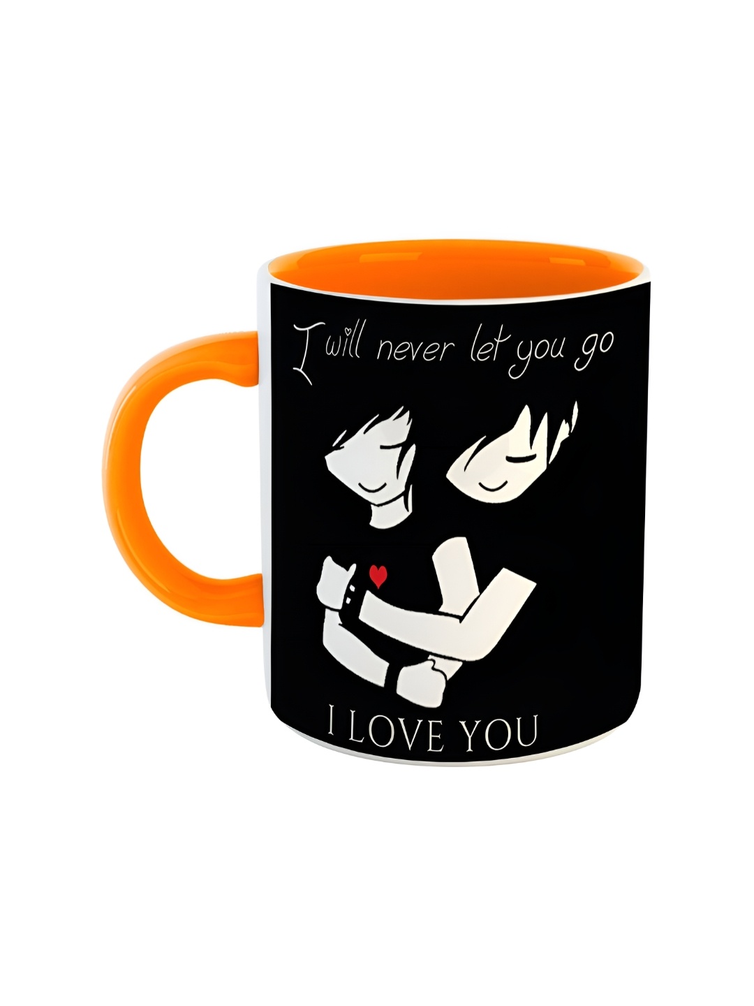 

ARTBUG Orange & Black Printed Ceramic Glossy Mug 330 ml