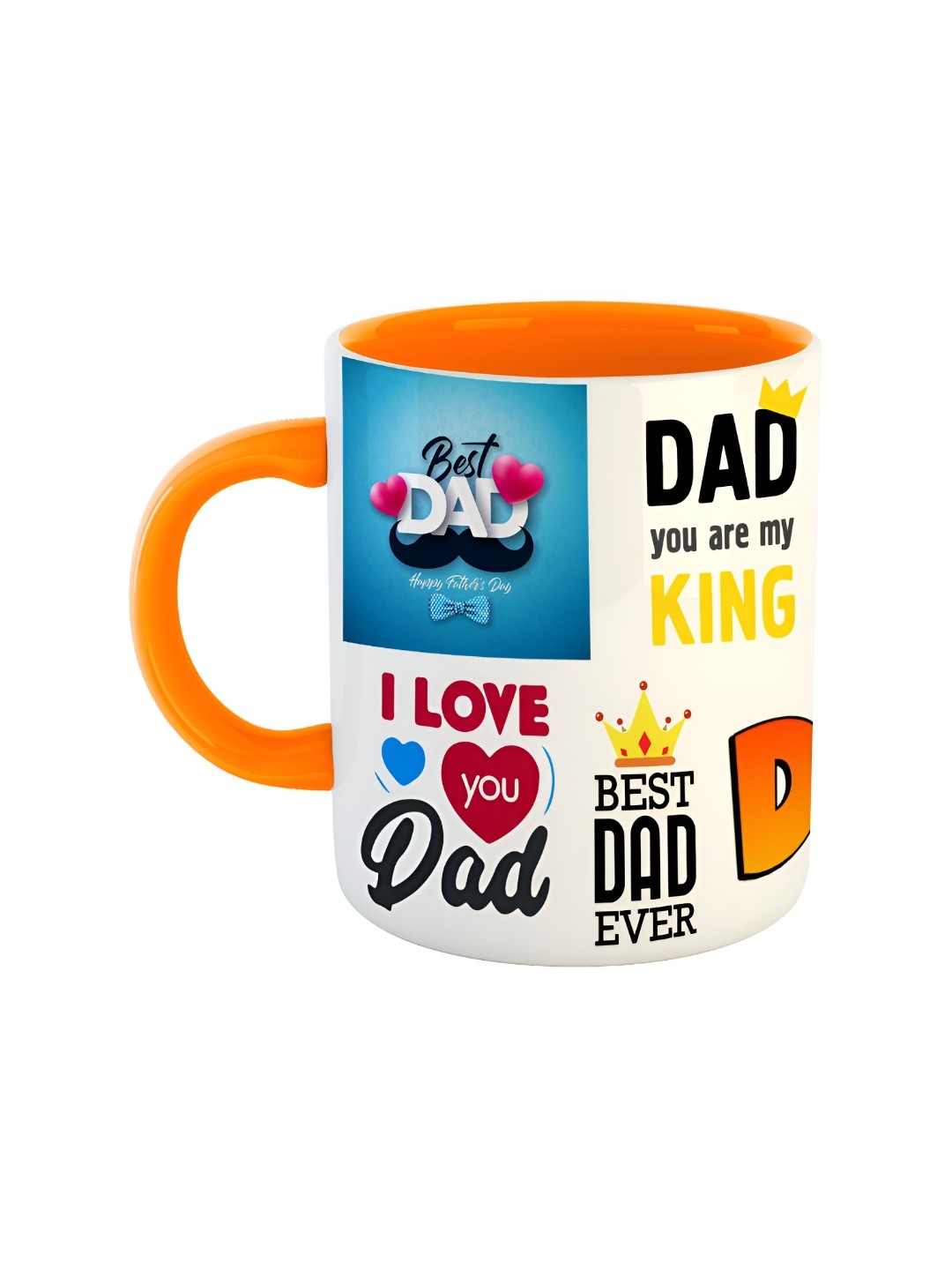 

ARTBUG Orange Printed Ceramic Glossy Mug 350 ml
