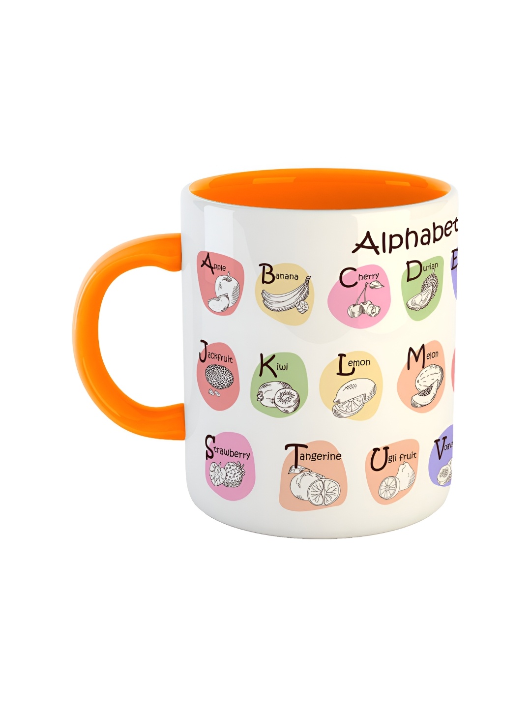 

ARTBUG Orange Printed Ceramic Glossy Mug 350 ml