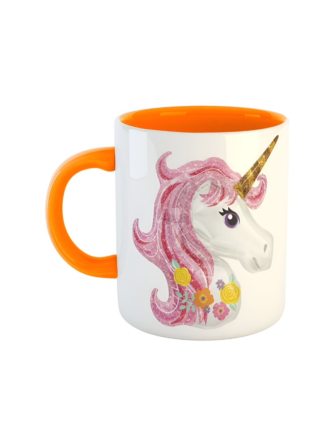 

ARTBUG Orange Printed Ceramic Glossy Mug 350 ml