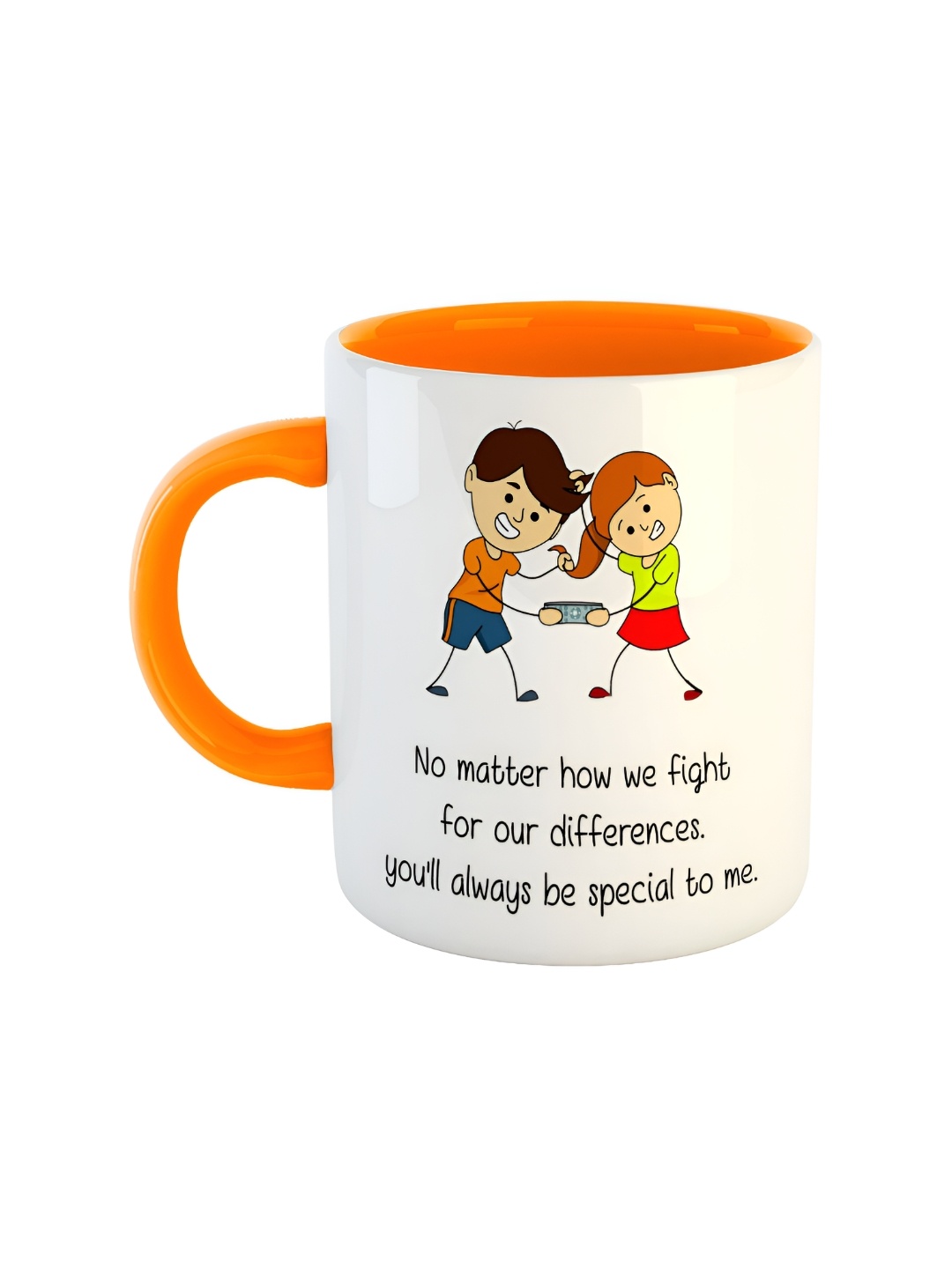 

ARTBUG Orange Printed Ceramic Glossy Mug 350 ml