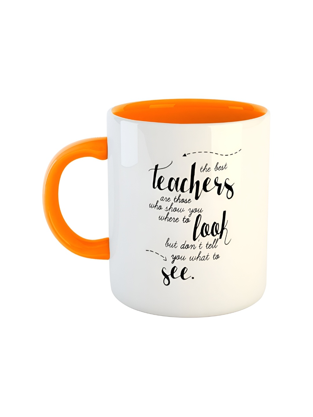 

ARTBUG OrangePrinted Ceramic Glossy Mug 350 ml, Orange