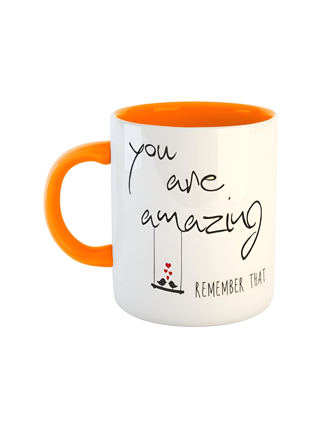 

ARTBUG Orange Printed Ceramic Glossy Mug 350 ml