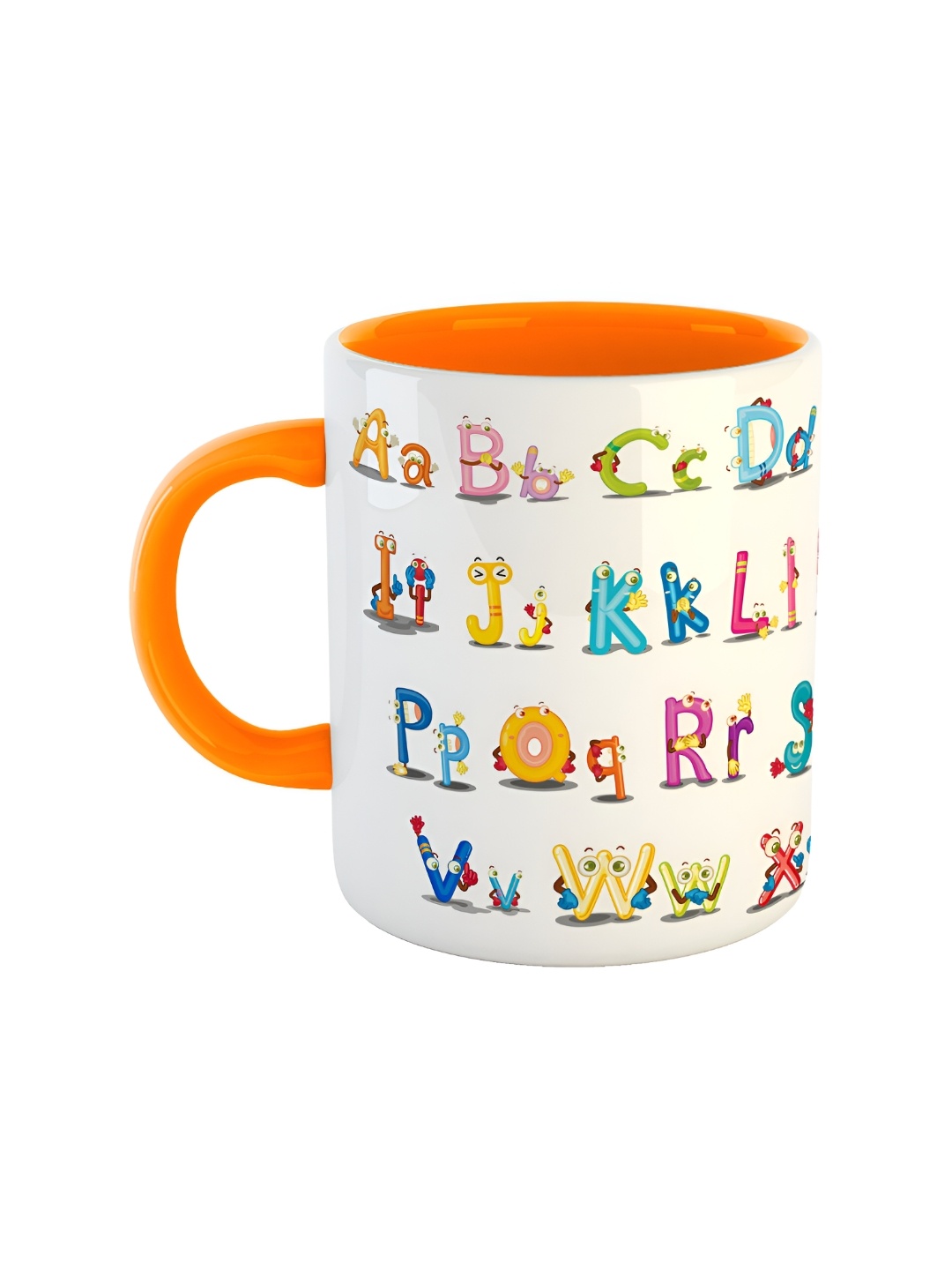 

ARTBUG Orange & White Printed Ceramic Glossy Mug 350 ml