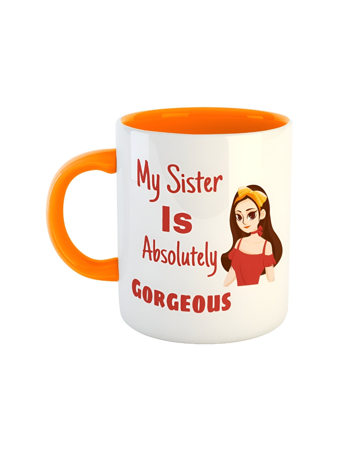 

ARTBUG Orange Printed Ceramic Glossy Mug 350 ml