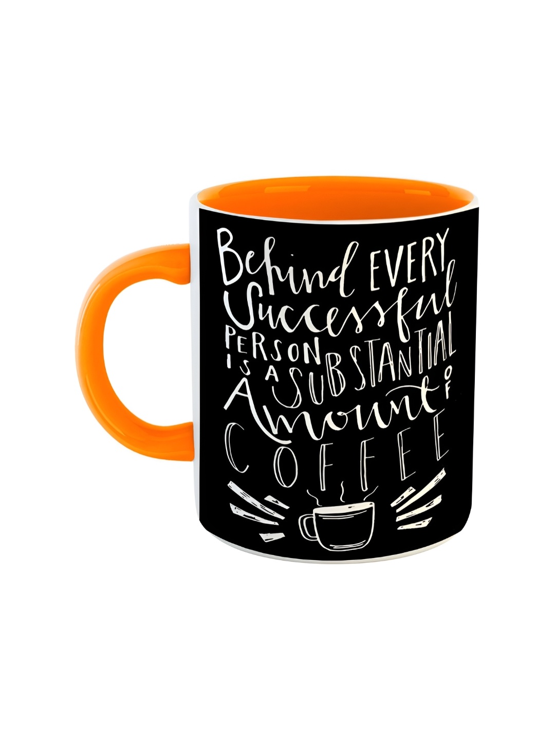 

ARTBUG Orange Printed Ceramic Glossy Mug 350 ml