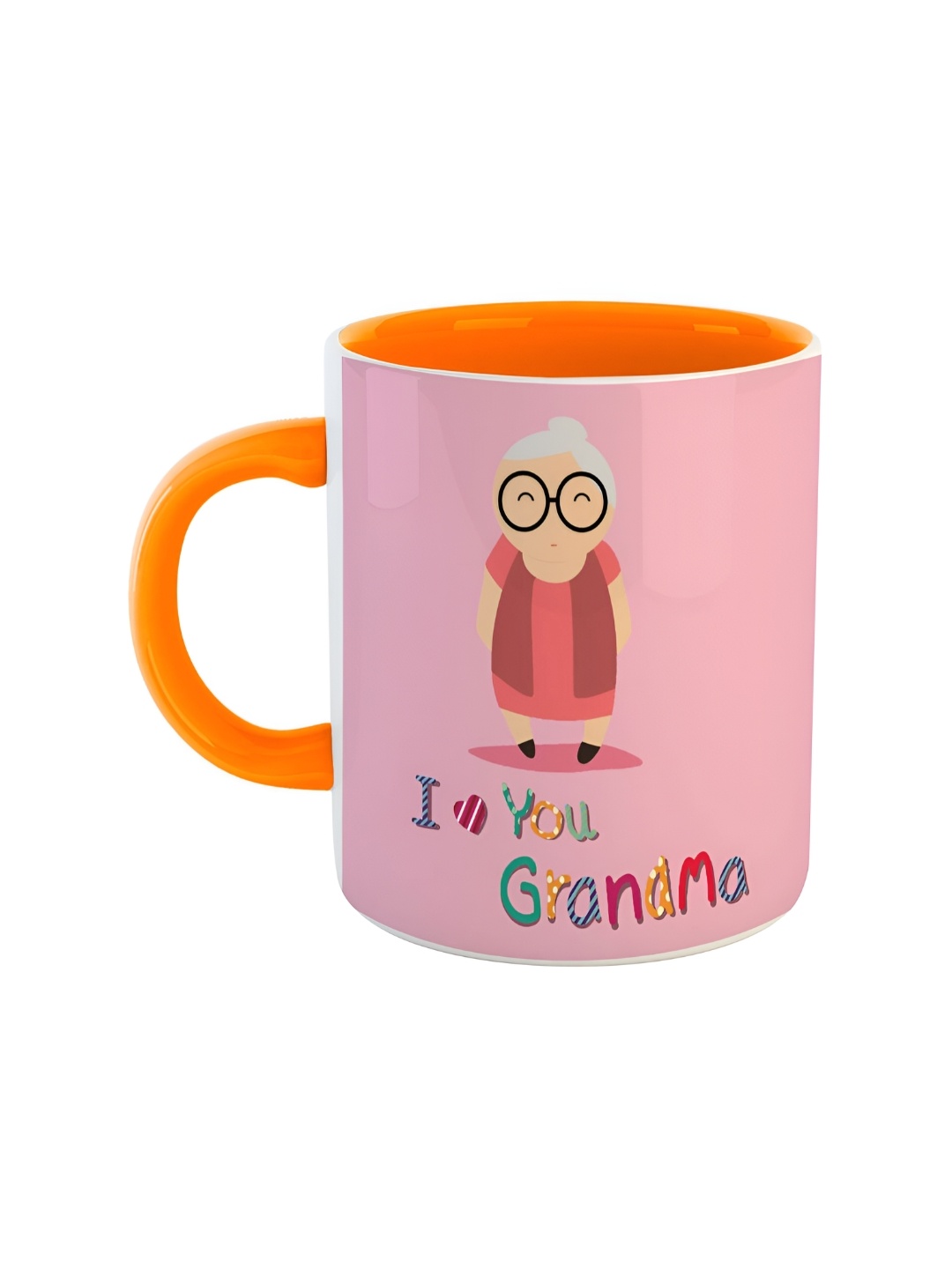 

ARTBUG Orange & Peach Printed Ceramic Glossy Dishwasher And Microwave Safe Mug 350ml