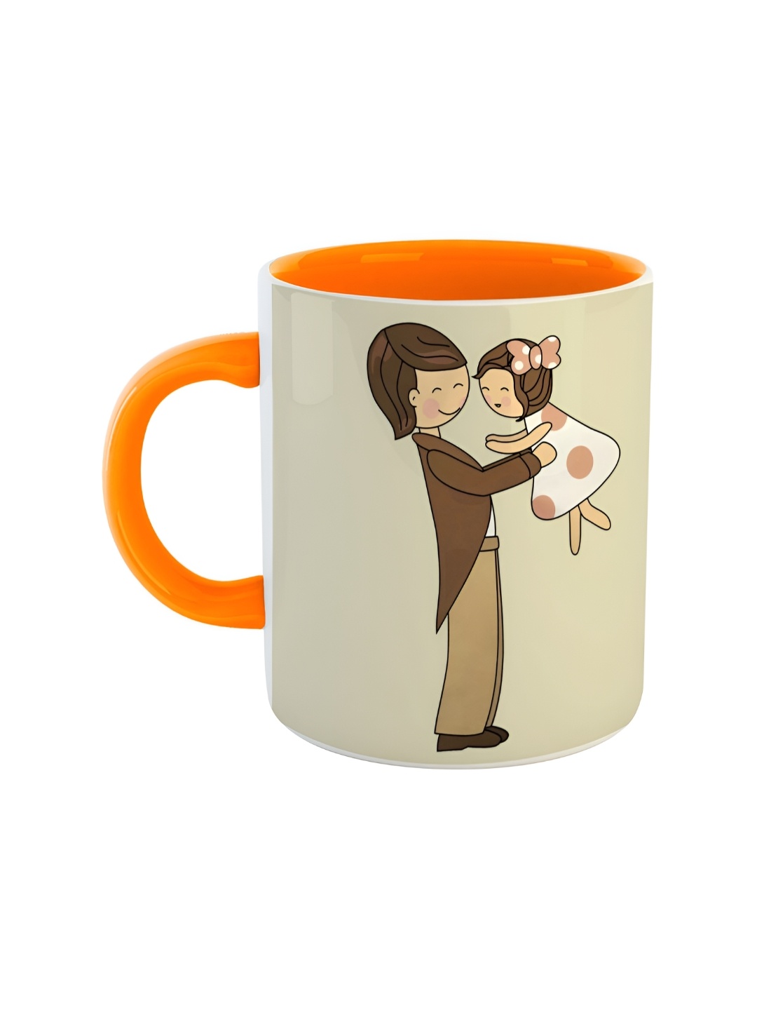 

ARTBUG Orange & Brown Printed Ceramic Glossy Mug 350ml