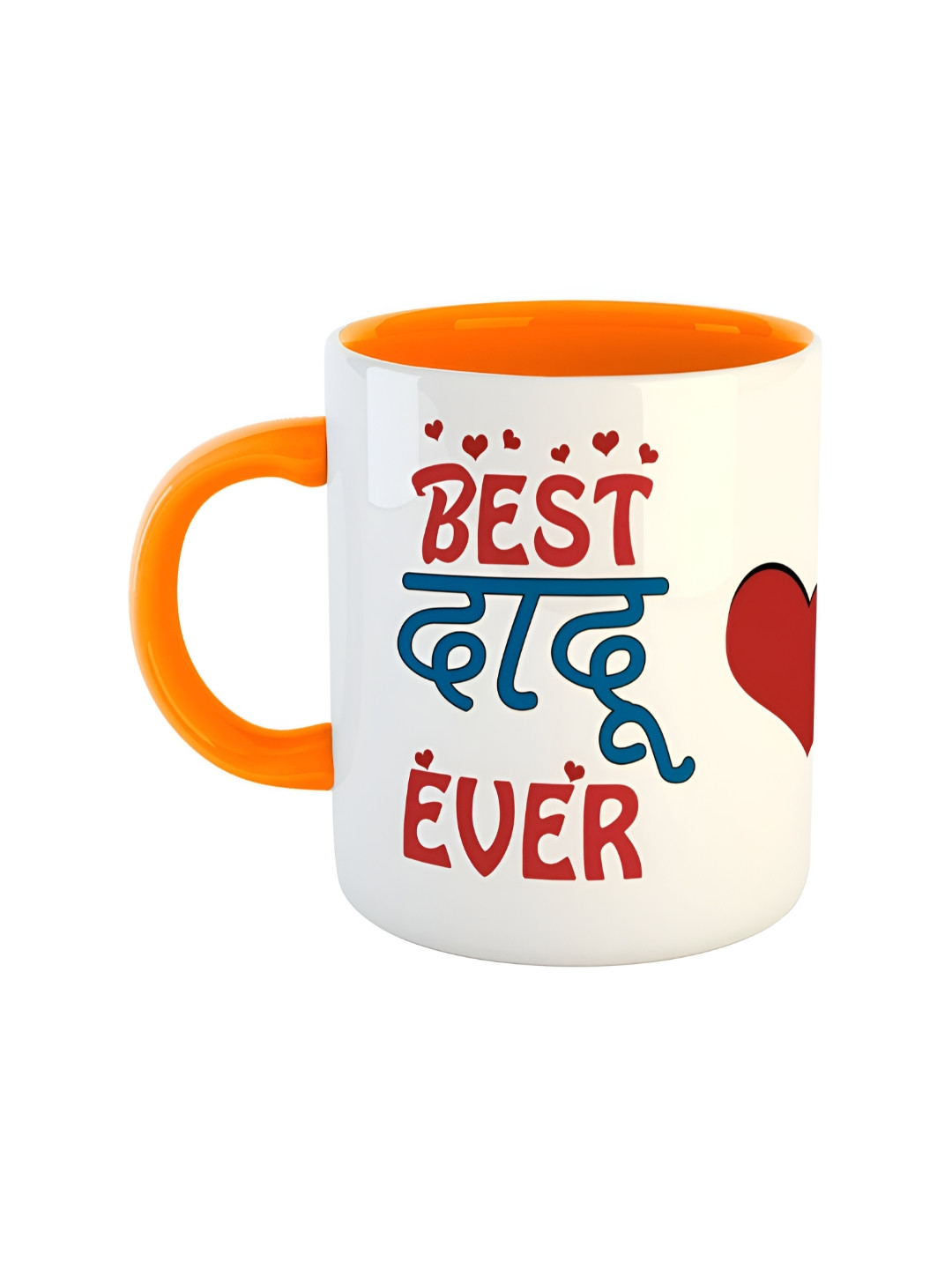 

ARTBUG Orange & White Printed Ceramic Glossy Mug 350 ml