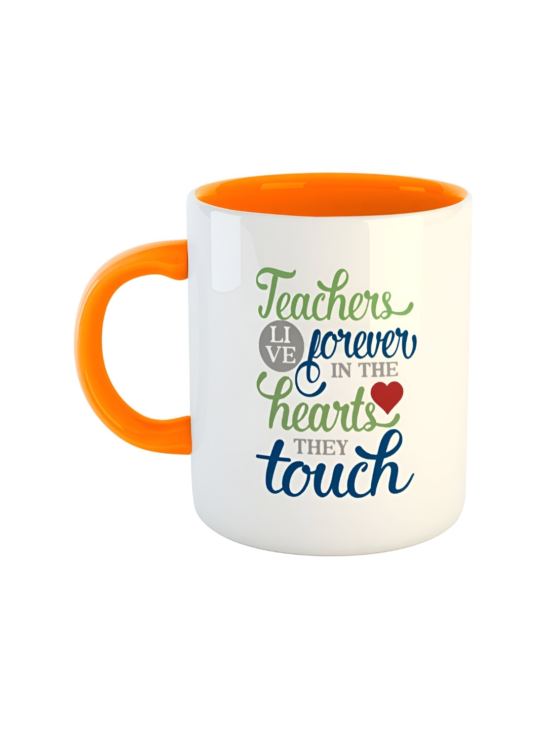 

ARTBUG Orange & White Printed Ceramic Glossy Mug 350 ml