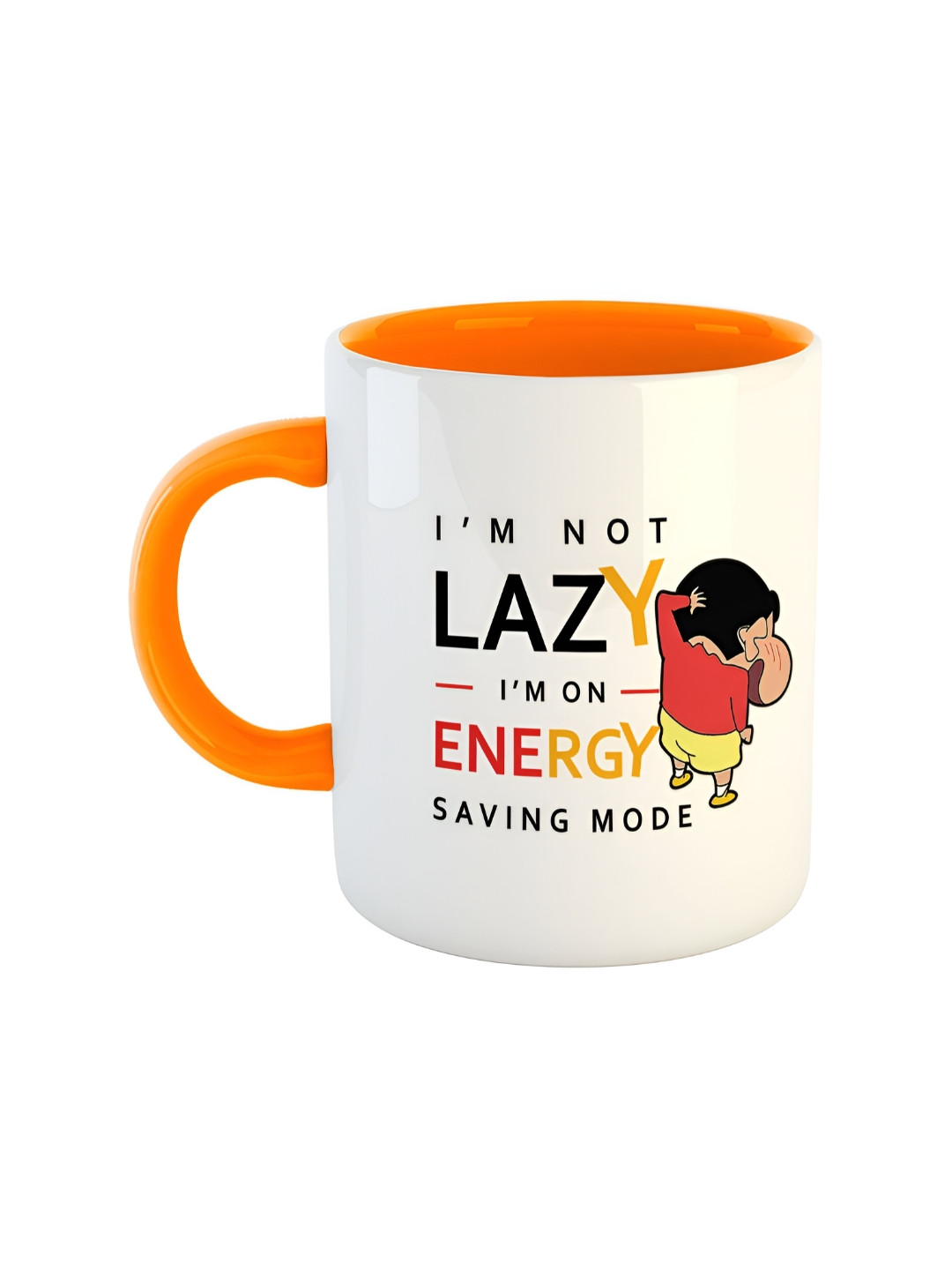 

ARTBUG Orange & White Printed Ceramic Glossy Mug 350 ml