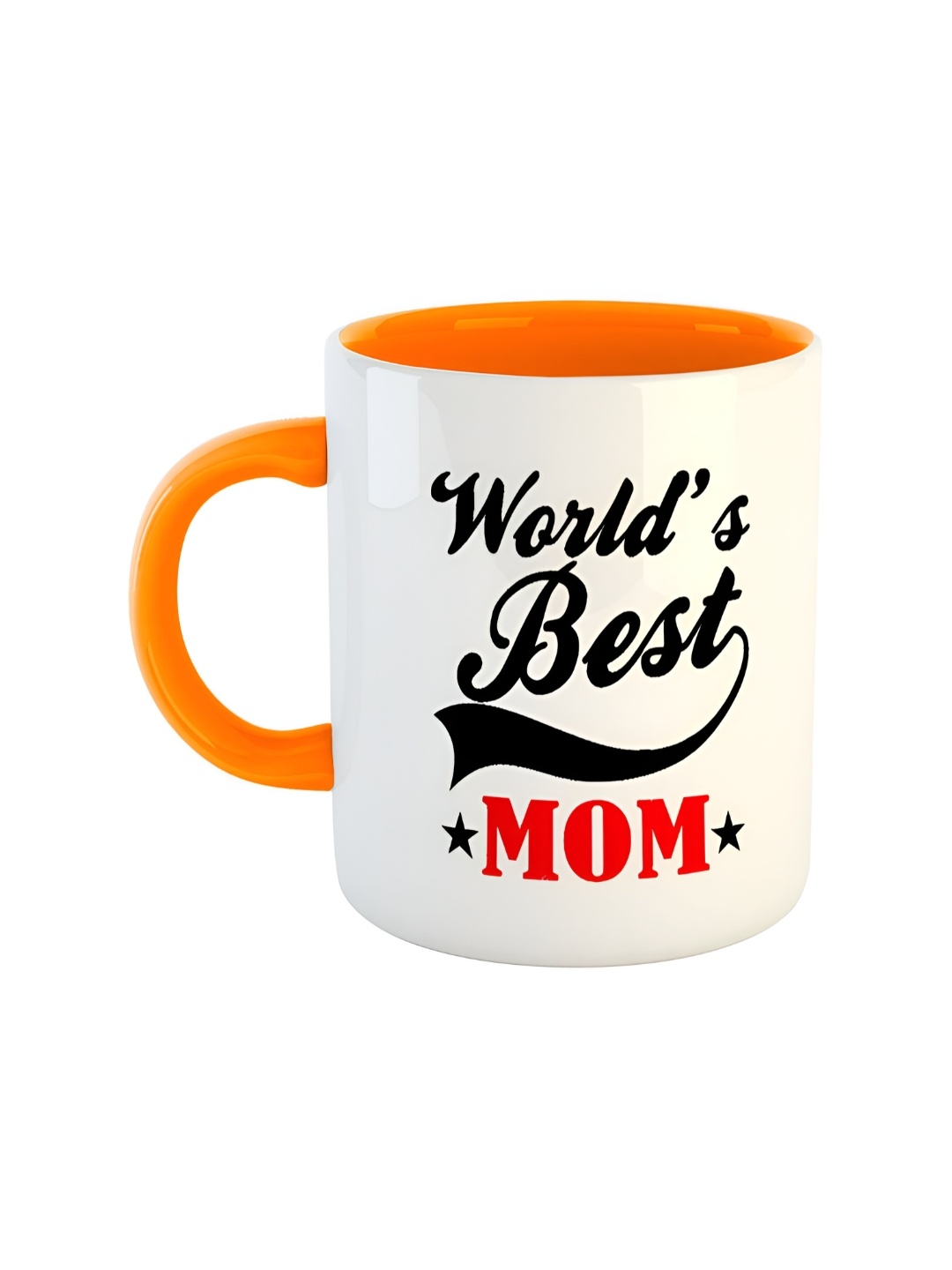 

ARTBUG Orange & White Printed Ceramic Glossy Mug 350 ml