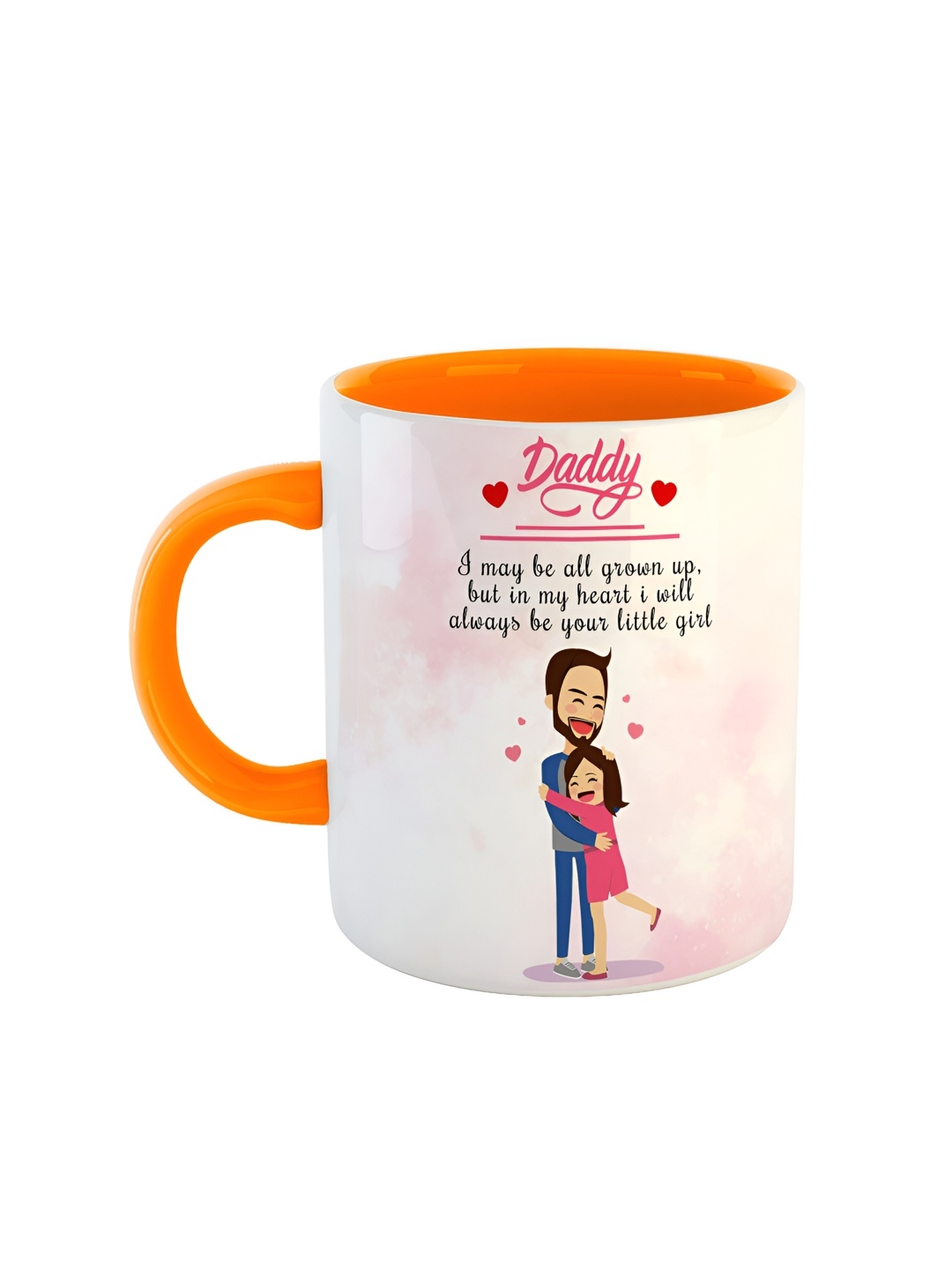 

ARTBUG Orange & White Printed Ceramic Glossy Mug 350 ml
