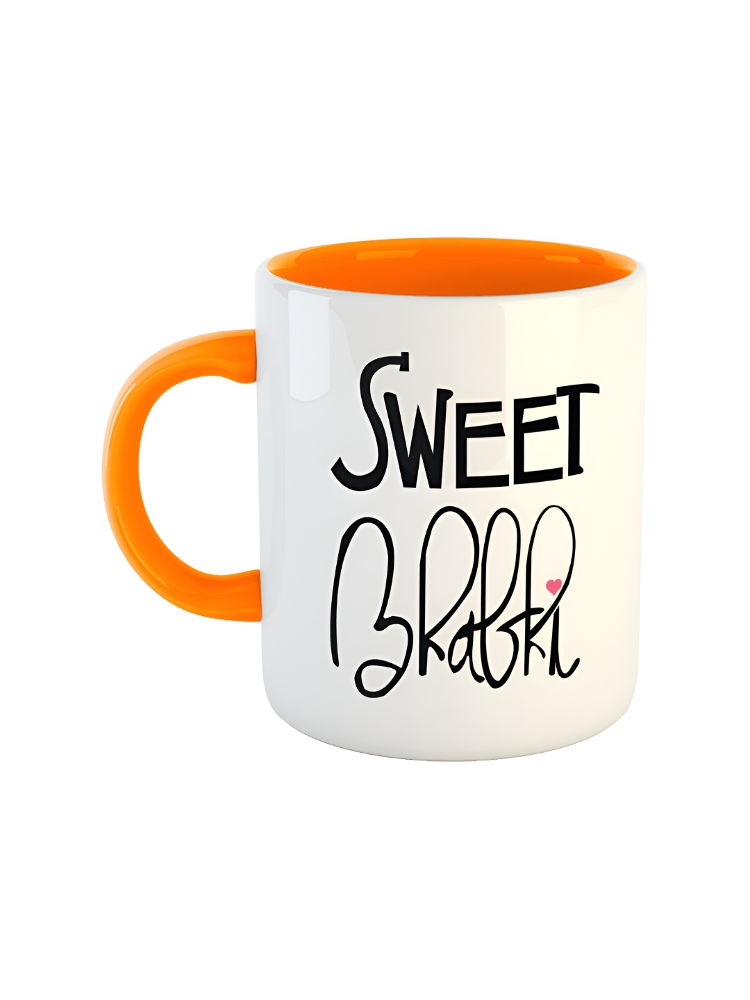 

ARTBUG Orange & White Dishwasher Safe Printed Ceramic Glossy Mug