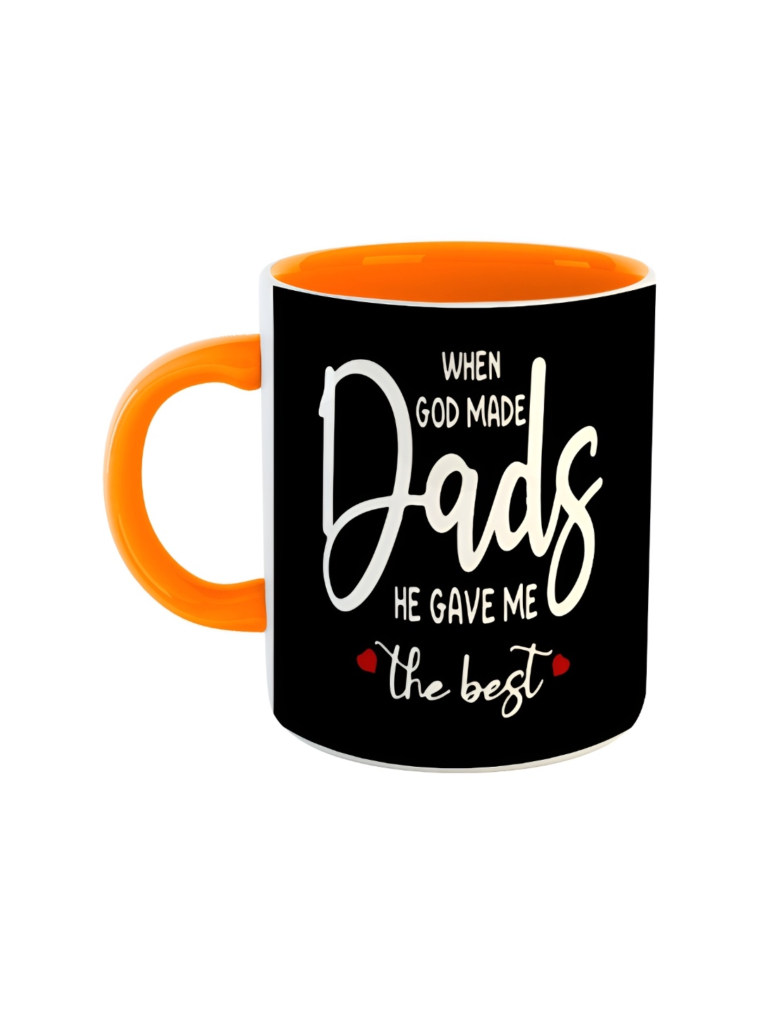 ARTBUG Orange & Black Dishwasher Safe Printed Ceramic Glossy Mug