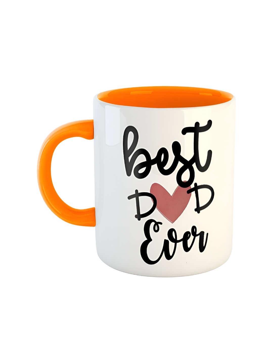 

ARTBUG Orange & White Printed Ceramic Glossy Mug 350 ml