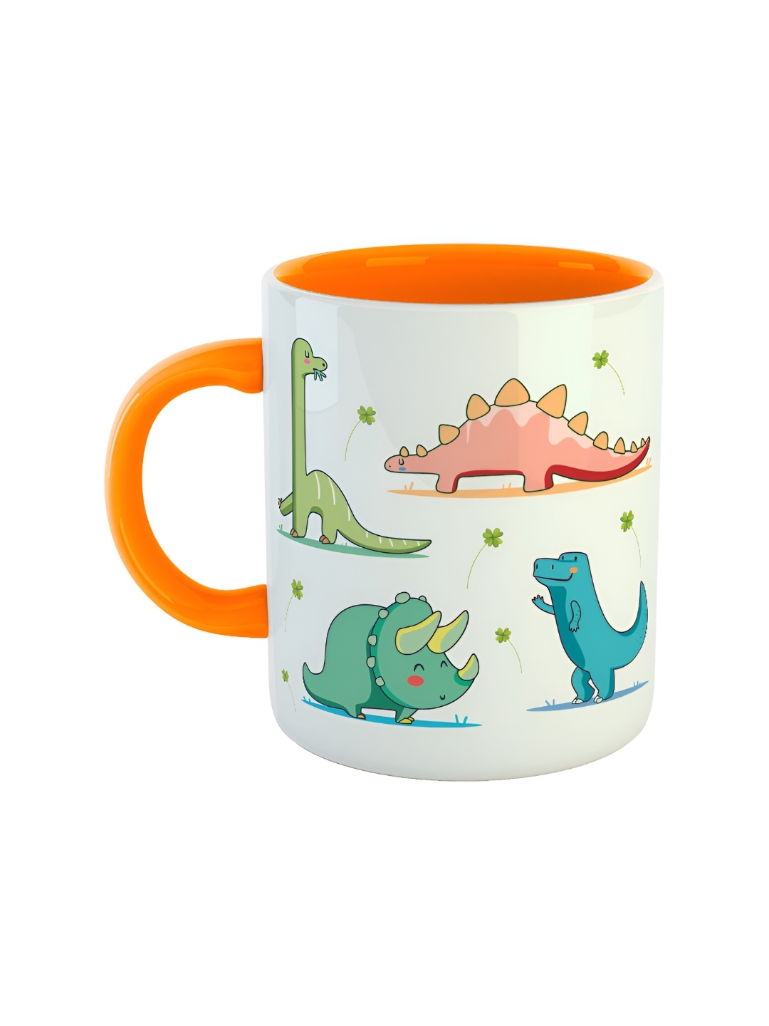 

ARTBUG Orange & White Printed Ceramic Glossy Mug 350 ml