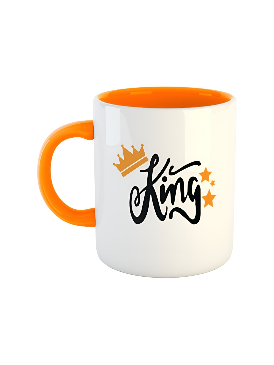 

ARTBUG Orange & White Printed Ceramic Glossy Mug 350 ml