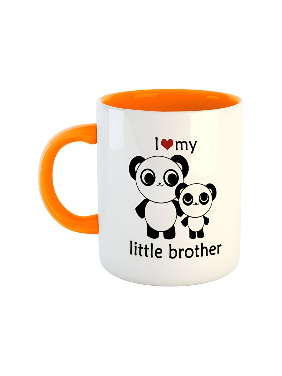 

ARTBUG Orange & White Dishwasher Safe Printed Ceramic Glossy Mug 350 ml