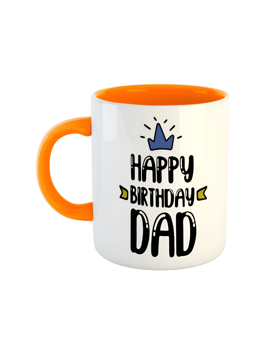 

ARTBUG Orange & White Dishwasher Safe Printed Ceramic Glossy Mug 350 ml