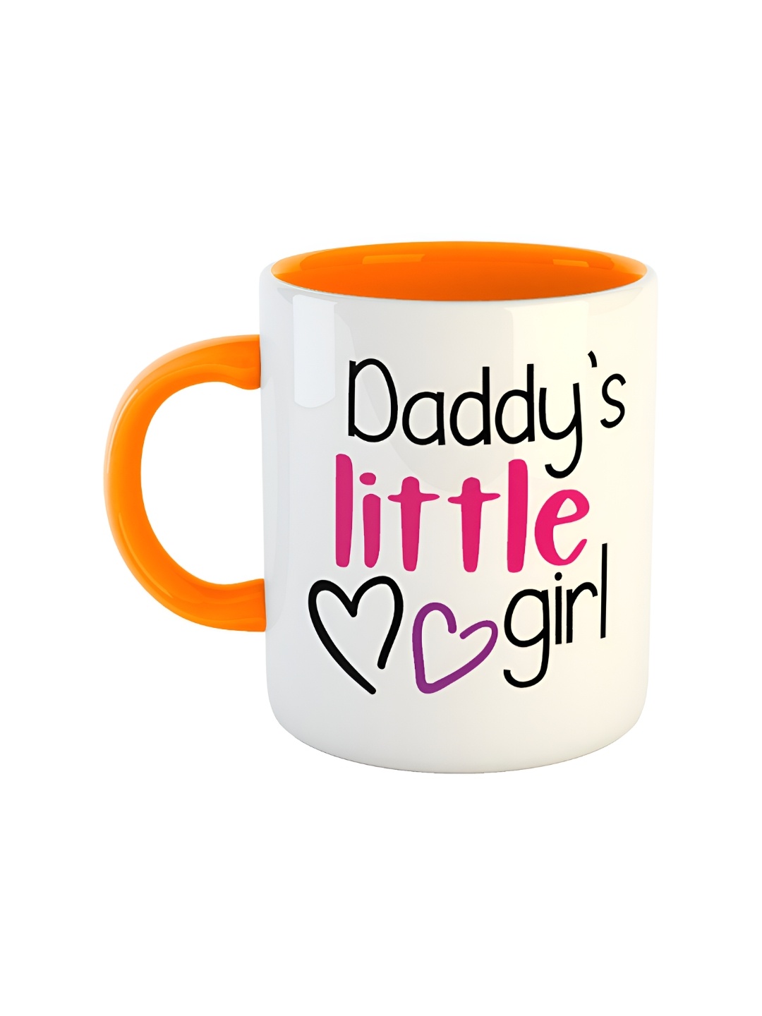

ARTBUG Orange & White Dishwasher Safe Printed Ceramic Glossy Mug 350 ml