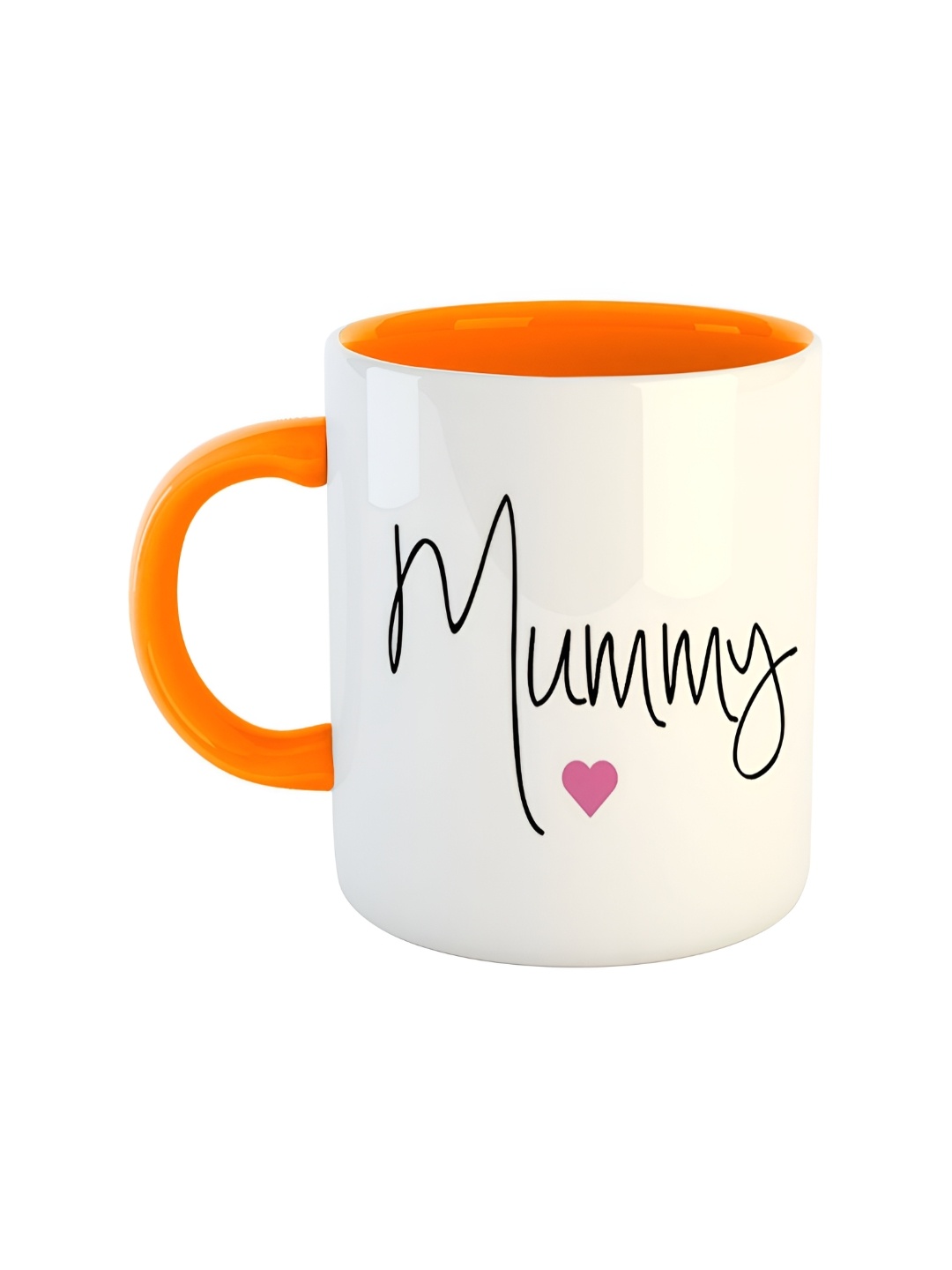

ARTBUG Orange & White Dishwasher Safe Printed Ceramic Glossy Mug 350 ml