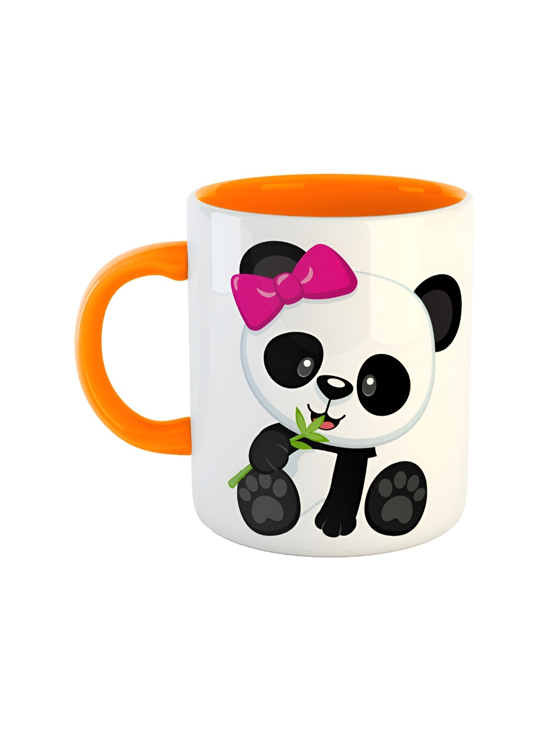 

ARTBUG Orange & White Dishwasher Safe Printed Ceramic Glossy Mug 350 ml