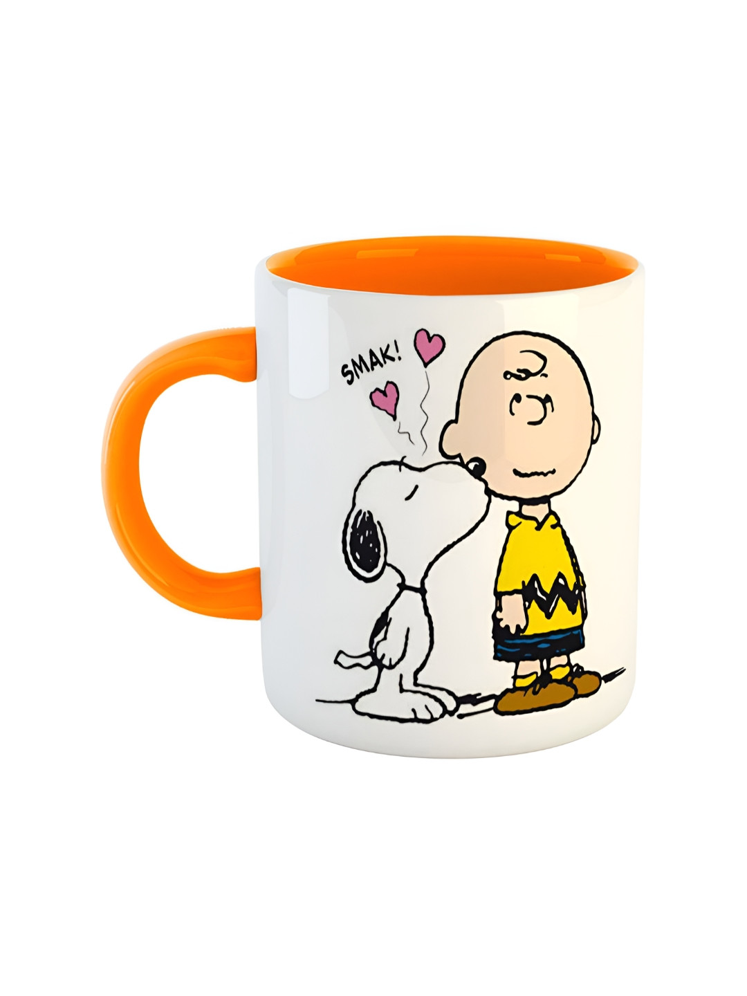 

ARTBUG Orange & White Printed Ceramic Glossy Mug 350 ml