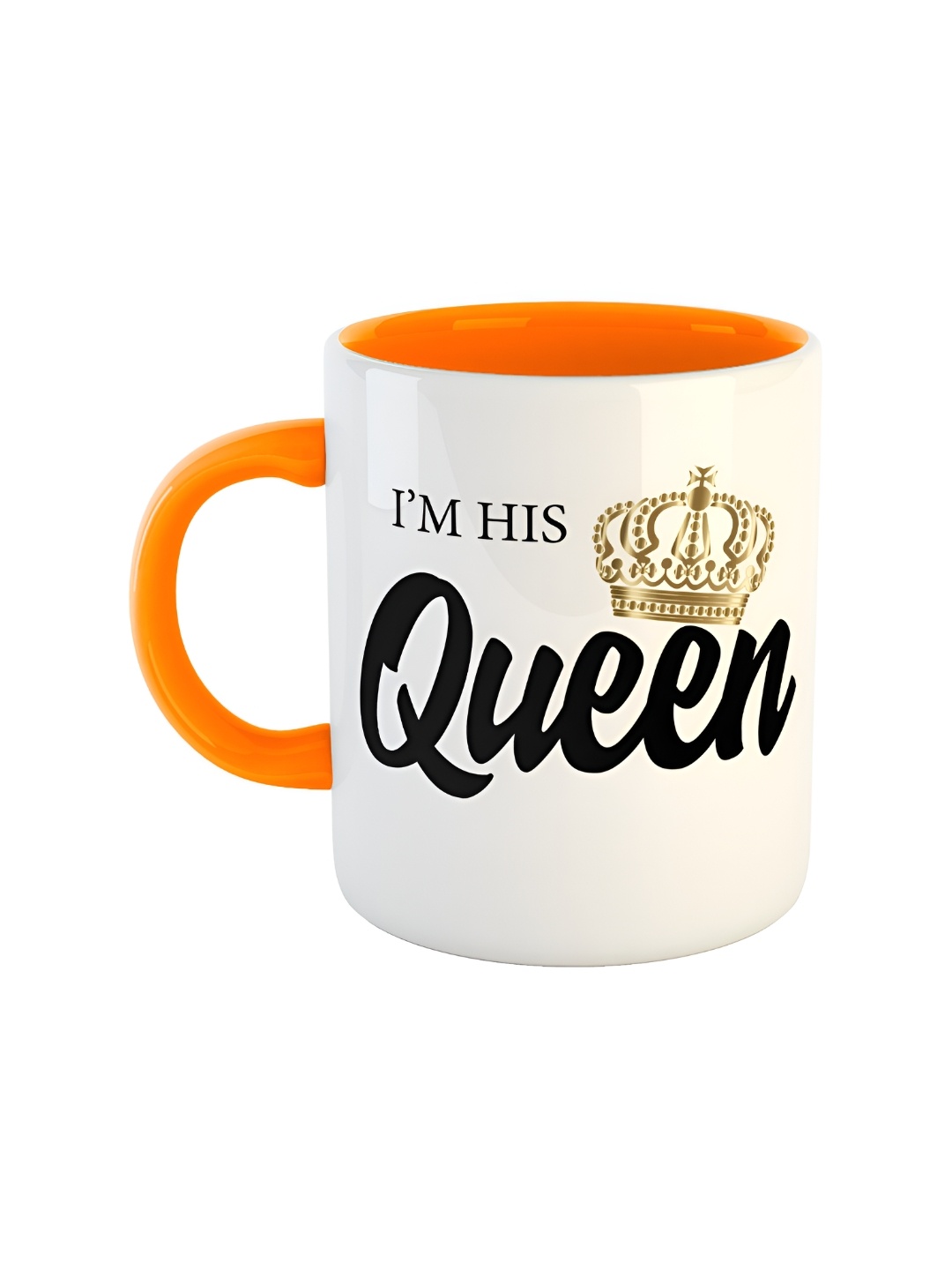 

ARTBUG Orange & White Printed Ceramic Glossy Mug 350 ml